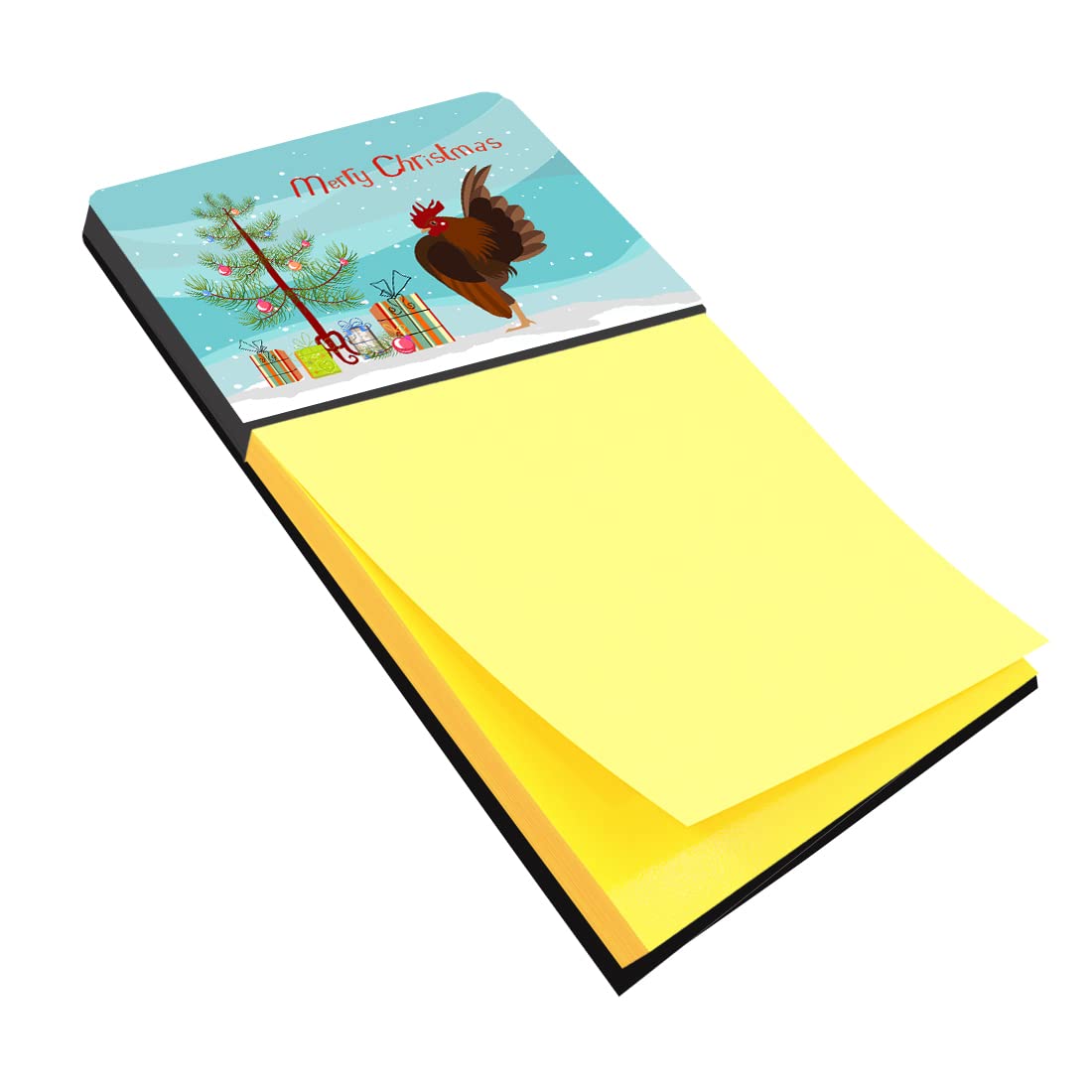 Caroline's Treasures Malaysian Serama Chicken Christmas Sticky Note Holder - Colorful Holiday Office Desk Organizer for Home & Office Decor (BB9209SN)