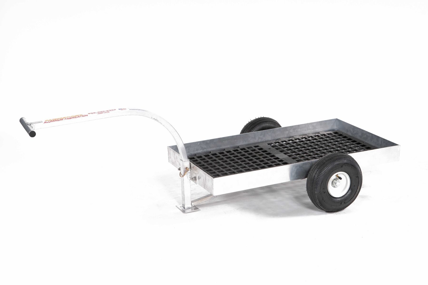 Alumacart 2 Wheel Heavy Duty Utility Cart - 36.5 Inch Solid Deck Platform, 300 lb Capacity - Perfect for Warehouse, Garden, Home & Office Use