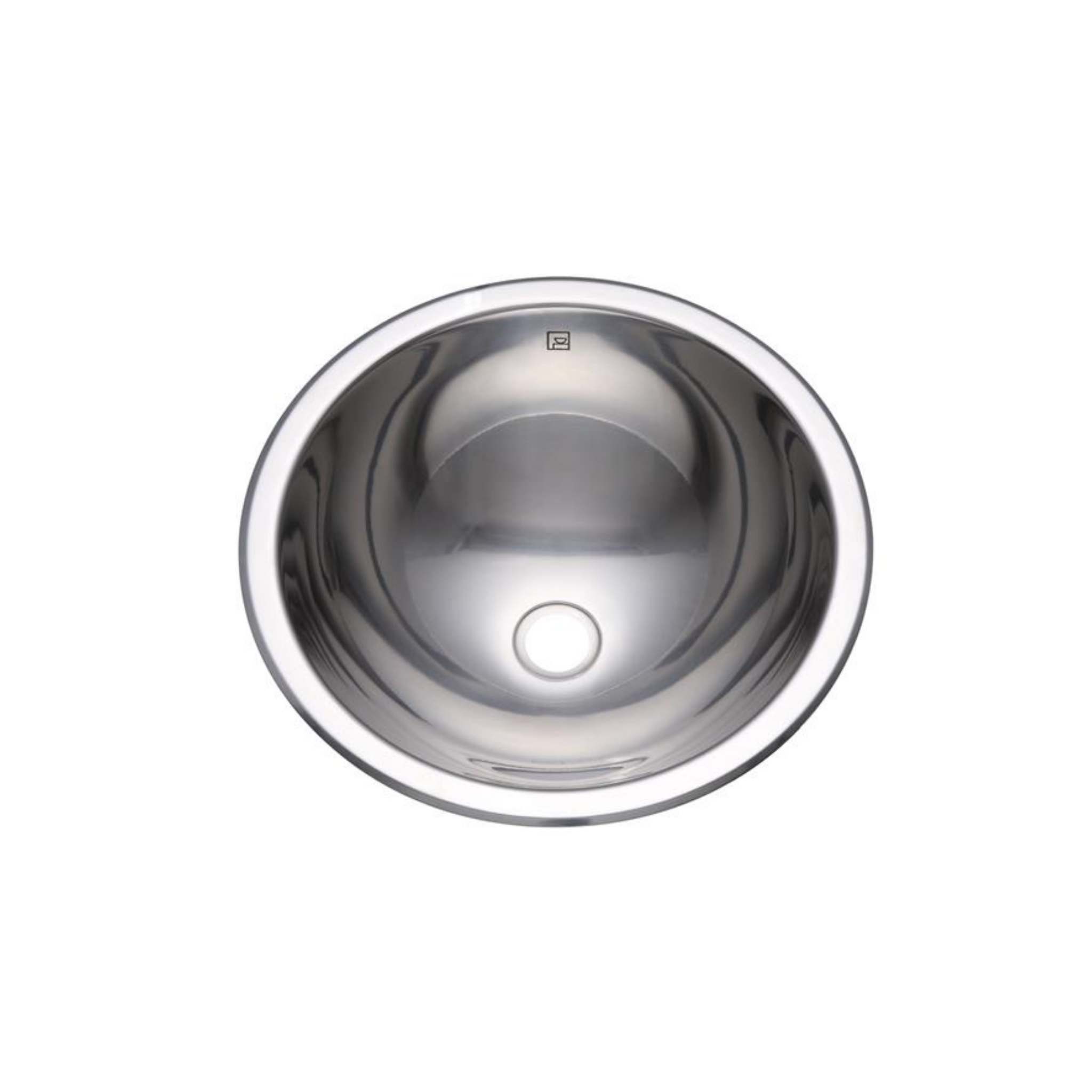 DECOLAV Teanna Polished Stainless Steel Round Drop-in or Undermount Bathroom Sink - Perfect for Modern Homes, Hotel Renovations & Commercial Restrooms