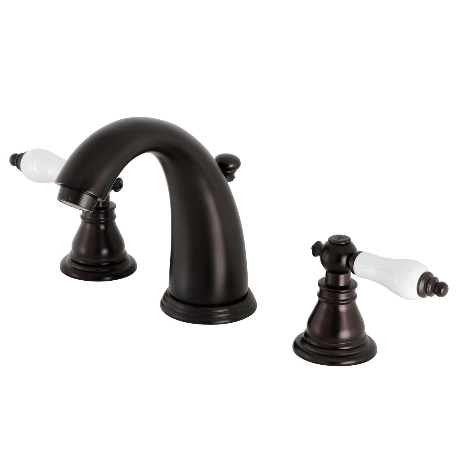 Patriotic American KB985APL Oil Rubbed Bronze Widespread Bathroom Faucet - 3 Hole Deck Mount with Pop Up Drain - Perfect for Vintage & Farmhouse Style Bathrooms