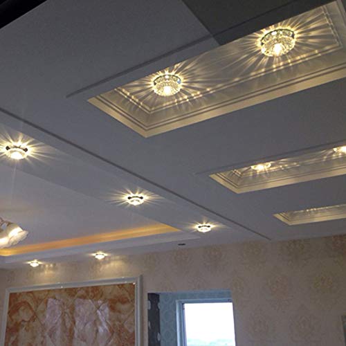 SXNING 3W LED Ceiling Light - Crystal Chandelier for Living Room, Corridor & Aisle - Warm White Lighting - Perfect for Home, Hotel & Office Decor