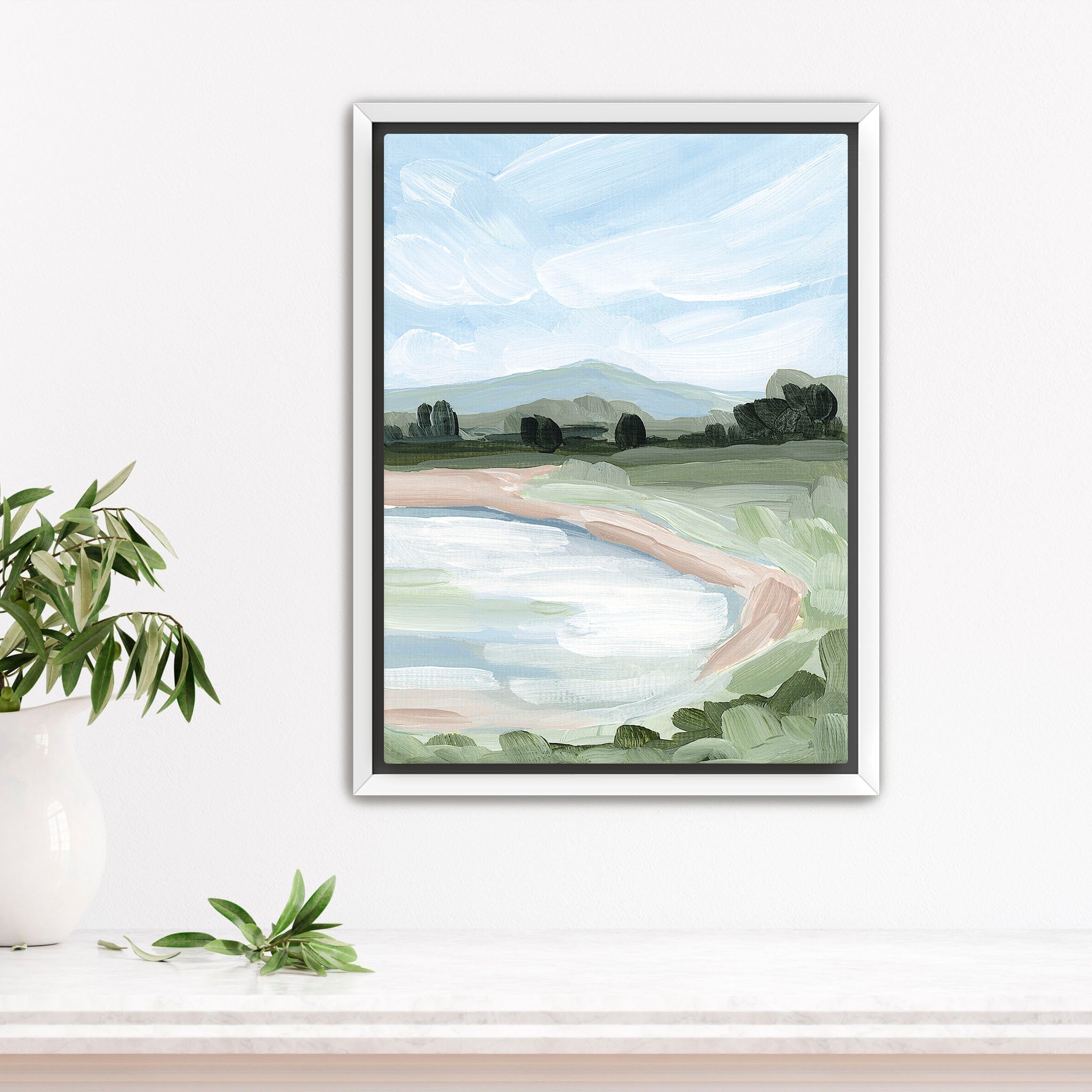 Catamount Reservoir Landscape Art Print - Stunning Nature Wall Decor for Living Room, Bedroom & Office