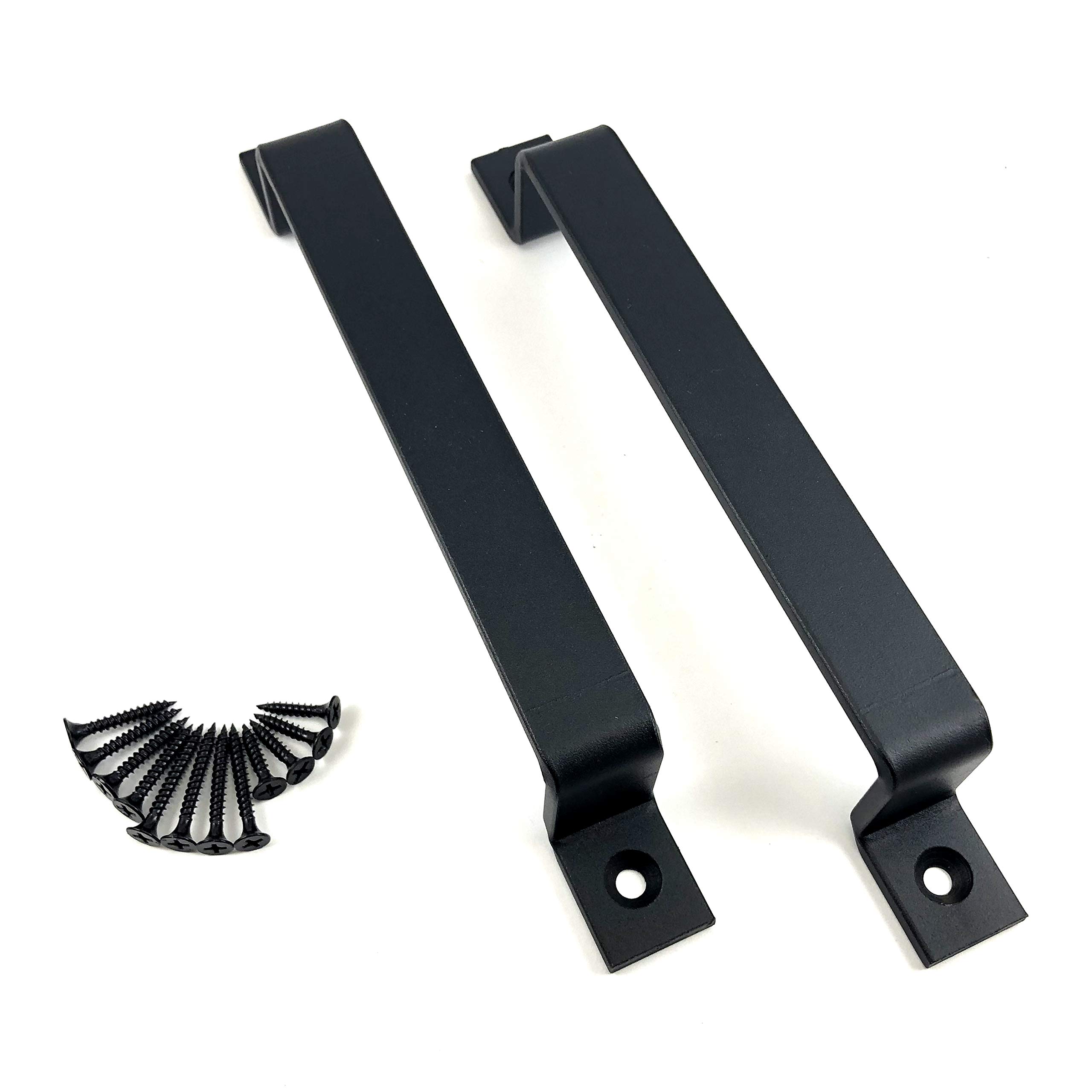 Matte Black Frosted Barn Door Handle Pull Set (2 Pack) - 10