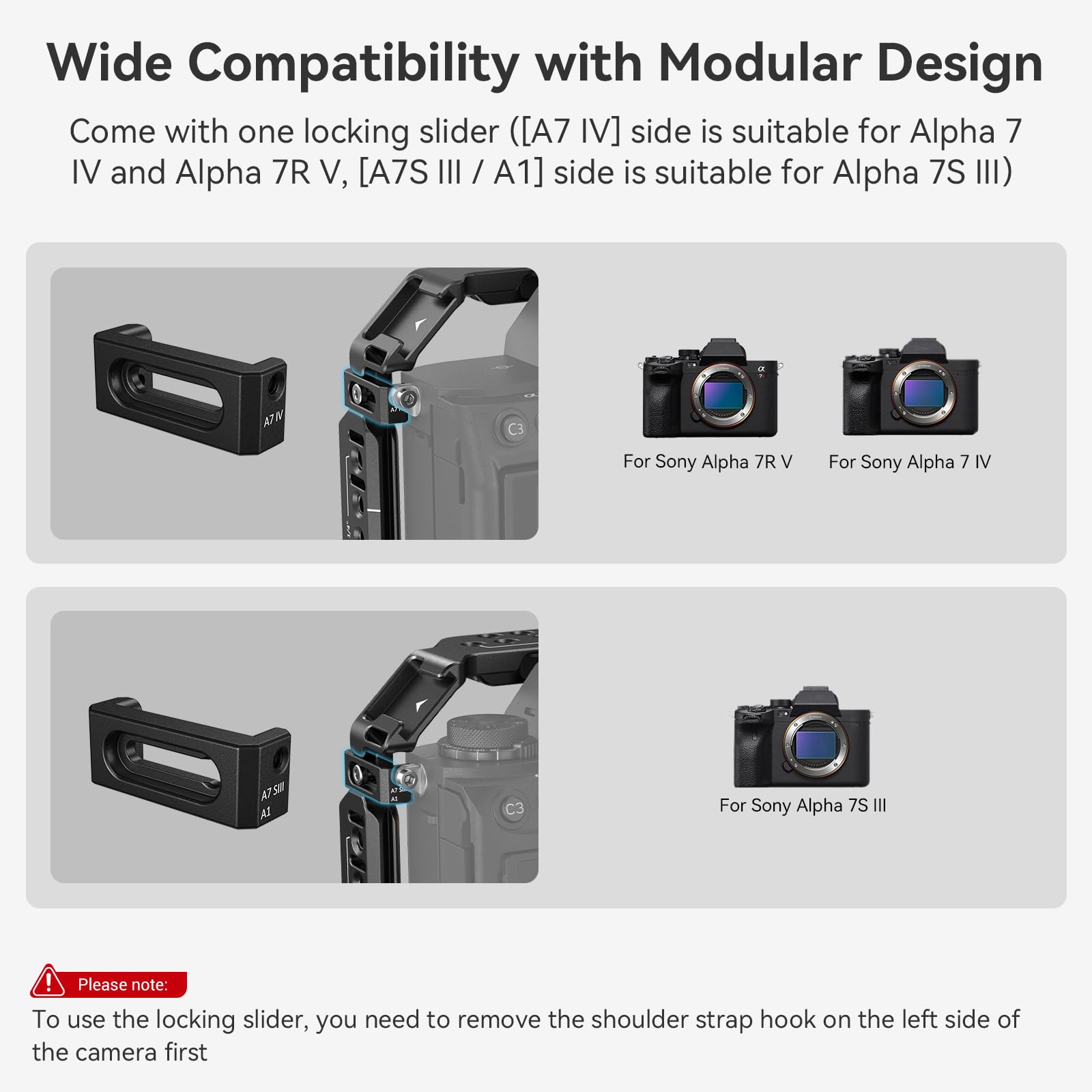 SmallRig 3668 Camera Cage for Sony A7 IV, A7R V & A7S III - Aluminum Alloy Body with Top Handle & HDMI Clamp | Perfect for Vlogging, Film Making & Professional Photography