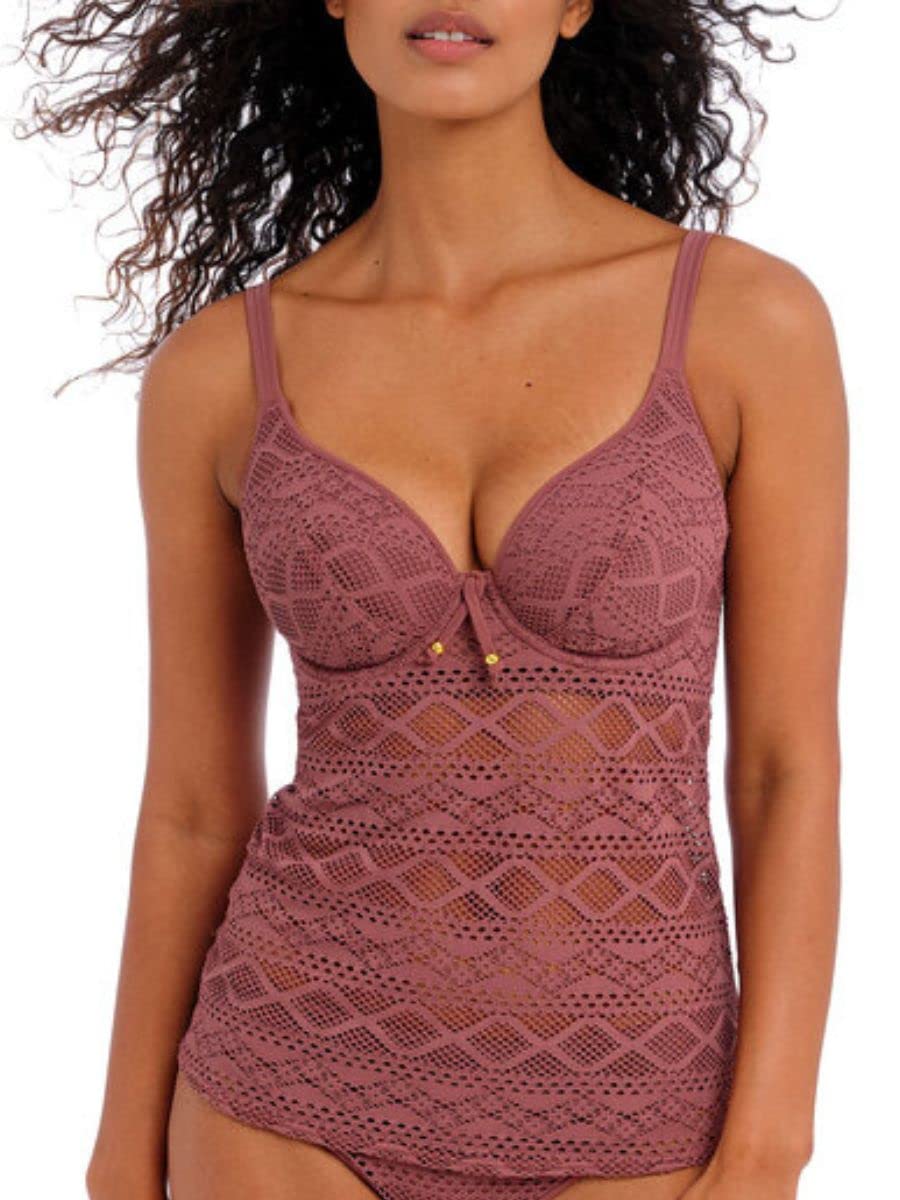 Freya Women's Standard Sundance Underwire Padded Tankini Top - Supportive Swimwear for Beach & Pool - Perfect for Summer Vacations and Water Activities
