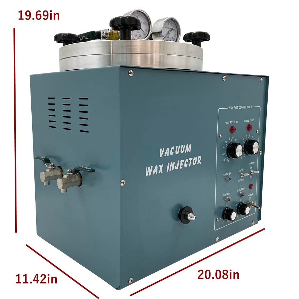 INTBUYING 3KG High Precision Vacuum Wax Injector Jewelry Casting Machine - Adjustable Pressure 110V Jewelry Making Tool for Rings, Pendants & Bracelets - Perfect for Jewelry Studios & Small Businesses