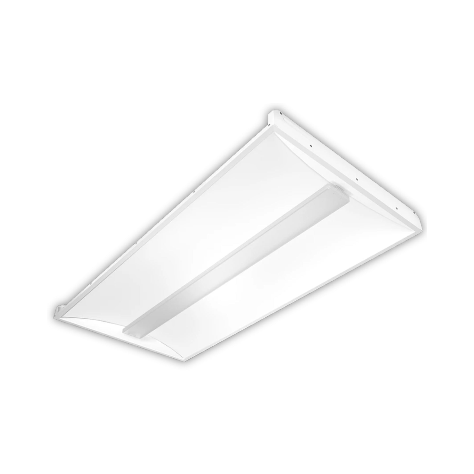 2x4 LED Troffer Light Fixture - 5500 Lumens, 49W, 3500K/4000K Color Temperature, 120V/277V with Battery Backup - Perfect for Office Lighting, Warehouse, and Commercial Spaces