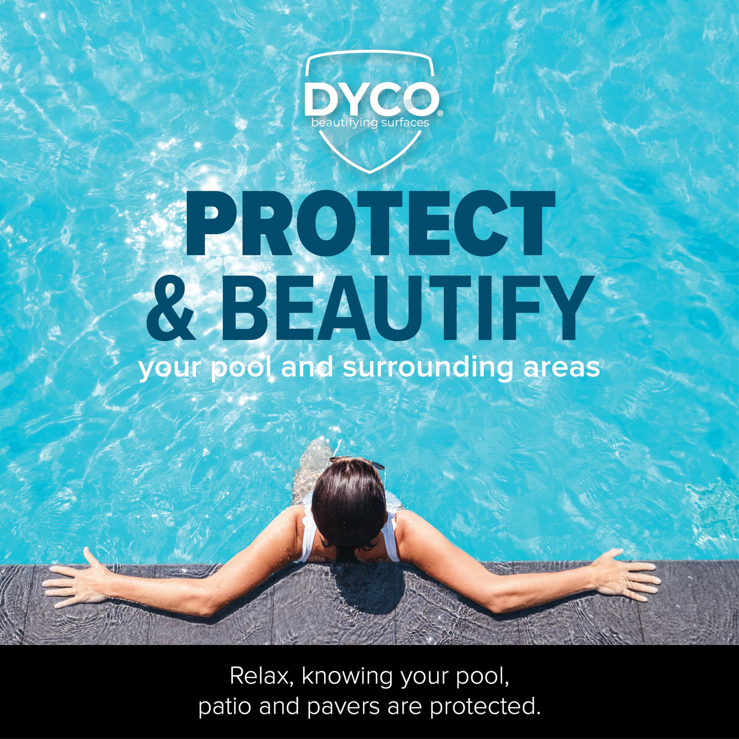 Dyco Waterborne Acrylic Pool Paint - UV, Water, Salt & Chemical Resistant - Prevents Fading & Cracking - Seals Hairline Cracks - Long Lasting 5-8 Years - White 5 Gallon - Perfect for Inground & Above Ground Pools, Pool Decks & Concrete Surfaces
