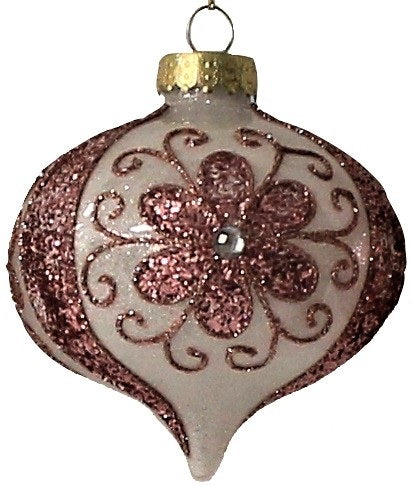 100MM Rose Gold Glitter Flower Ornaments - Elegant DIY Wedding Decorations, Party Centerpieces, Home Decoration for Tables, Walls and Gifts