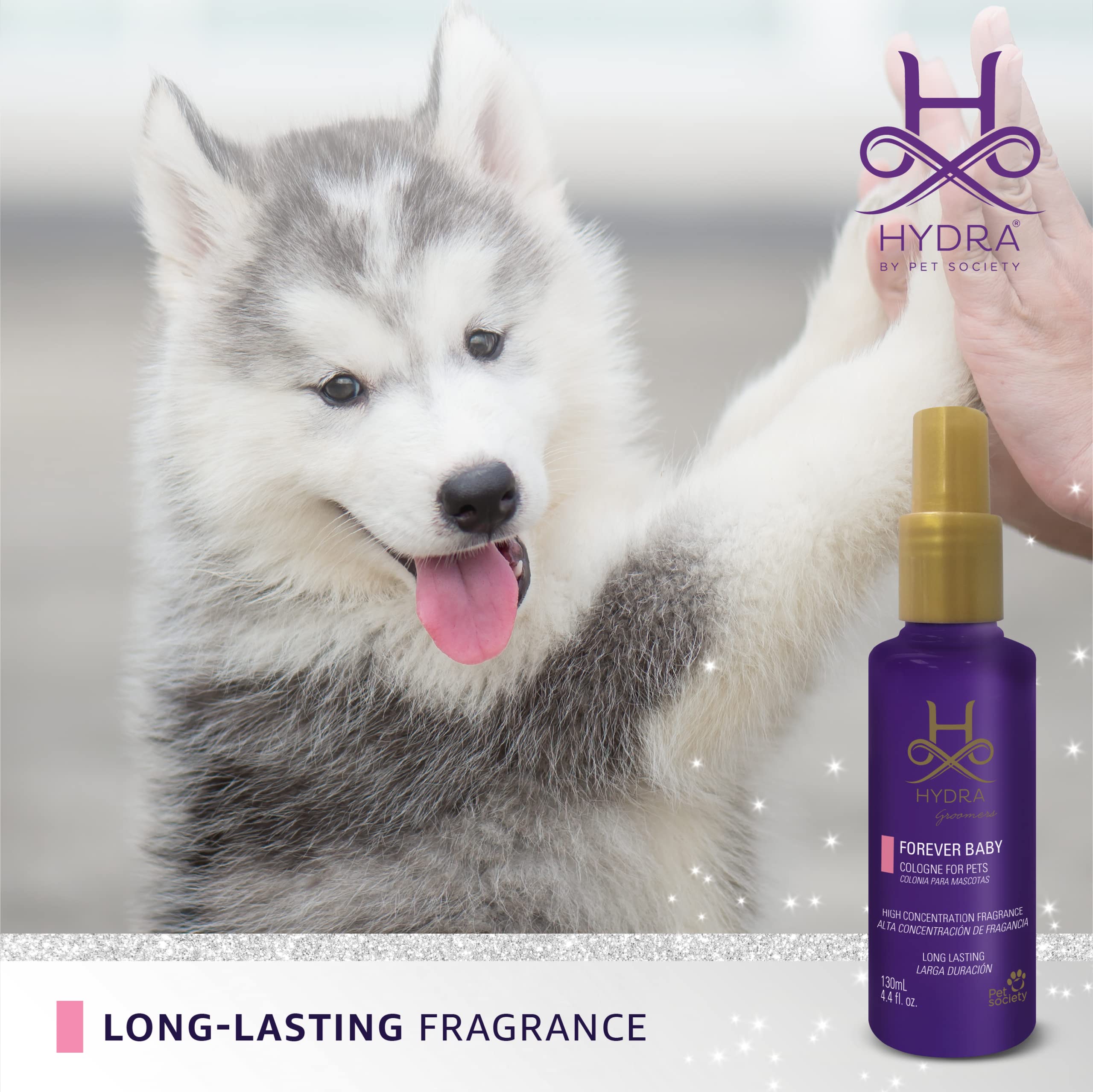 Hydra Forever Baby Pet Cologne for Dogs & Cats - Grooming & Finishing Spray, 4.4 oz | Gentle Fragrance for Fresh-Smelling Pets After Bathing, Grooming & Outdoor Activities