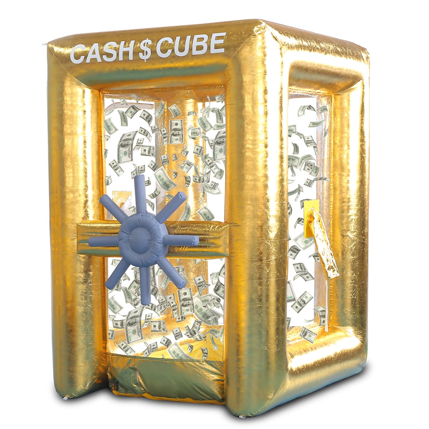 SAYOK Inflatable Money Booth - Portable Cash Cube for Parties, Events & Business Promotions - Fun Money Grab Machine for Advertising & Marketing (Blower Not Included) - Perfect for Birthday Celebrations, Corporate Events & Trade Shows