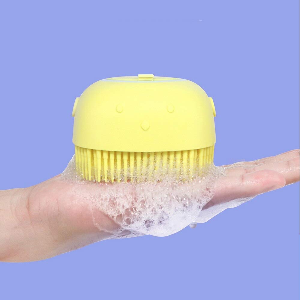 Savpesh Silicone Soft Body Brush with Shampoo Dispenser - Exfoliating Skin Massage Brush for Shower & Bath (Multicolor, 2 Pack) - Perfect for Spa Days & Sensitive Skin Care