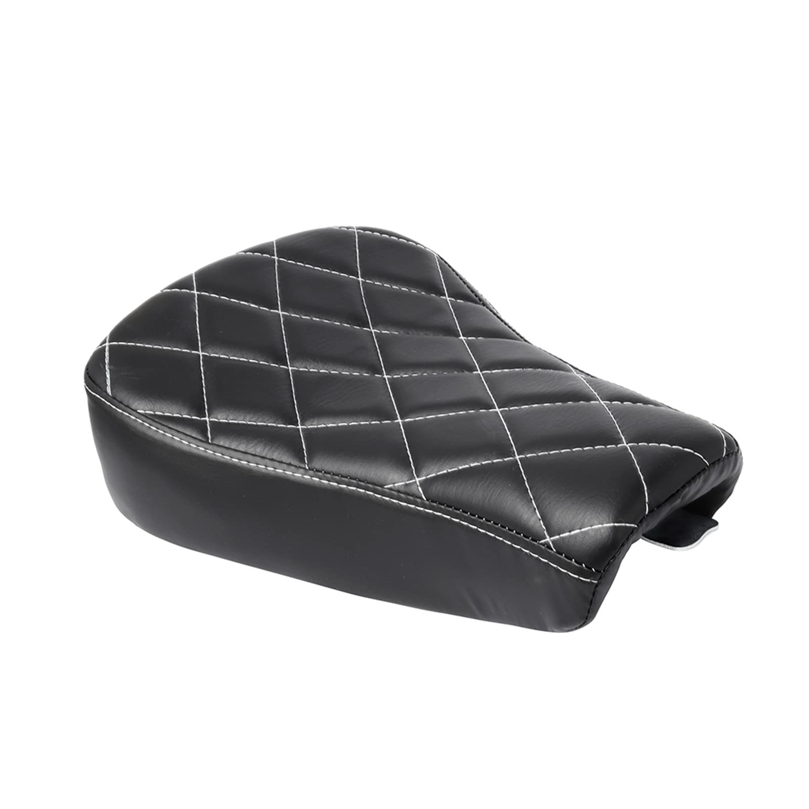 Premium Motorcycle Solo Seat Cushion for Harley Sportster XL1200 883 72 48 - Black Diamond Stitching - Comfort Ride Accessory for Long Distance Cruising & Daily Commuting
