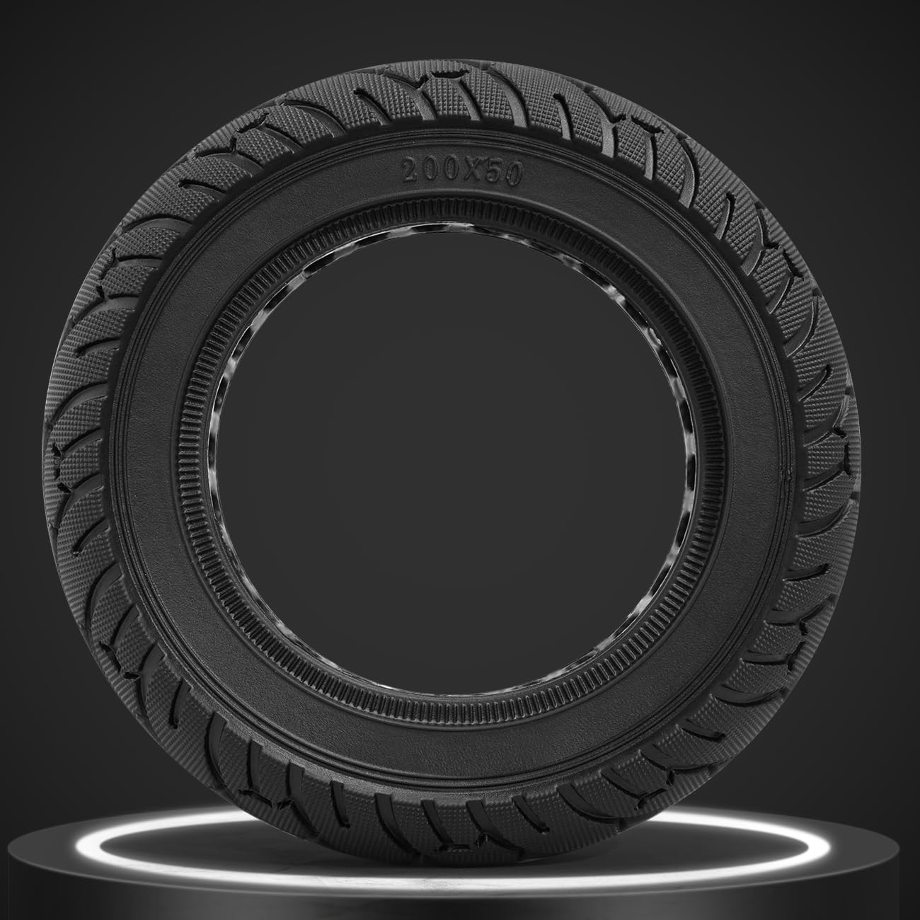 2Pcs 200x50 Solid Rubber Tires - 8 Inch Electric Scooter Wheels Replacement for Front/Rear - Compatible with 200x50 E-Scooter Tires (P-T005) - Perfect for Commuting, Urban Travel & Last-Mile Delivery