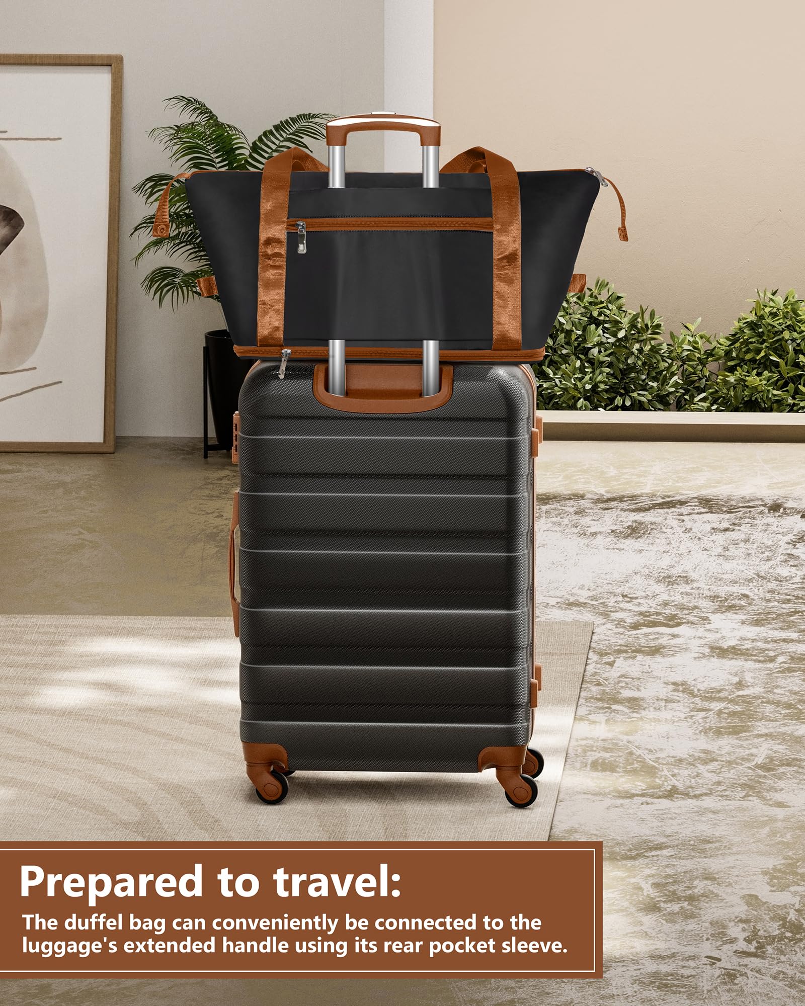 Premium 3-Piece Hard Shell Luggage Set with TSA Lock & 360° Spinner Wheels - Lightweight Suitcases for Travel, Business Trips & Vacations (6-Piece Set Included) - Perfect for Air Travel, Road Trips & Family Getaways