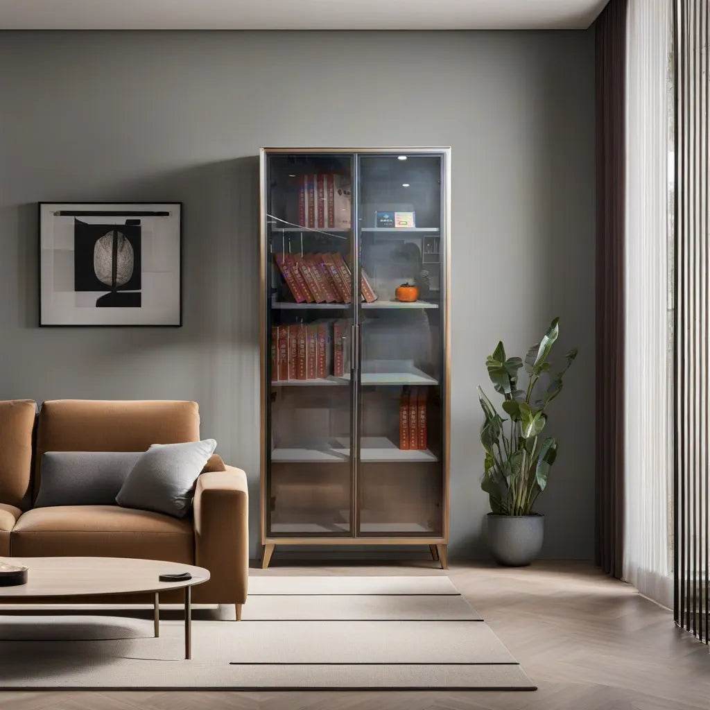 Kevin Display Cabinet - Elegant Glass Showcase for Collectibles & Home Decor | Perfect for Living Room, Dining Room & Office Display