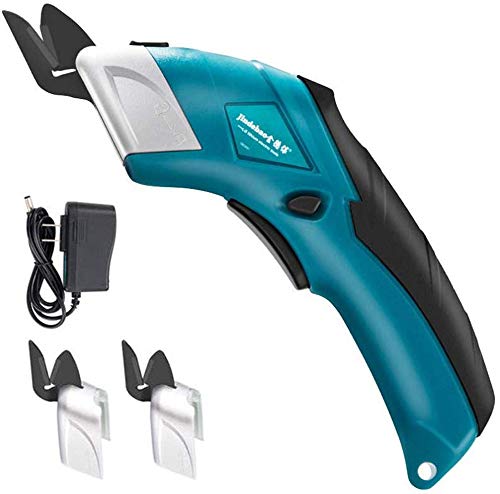 Rechargeable Electric Scissors for Fabric & Leather Cutting - Cordless Handheld Fabric Cutter for DIY Crafts, Sewing Projects & Upholstery Work