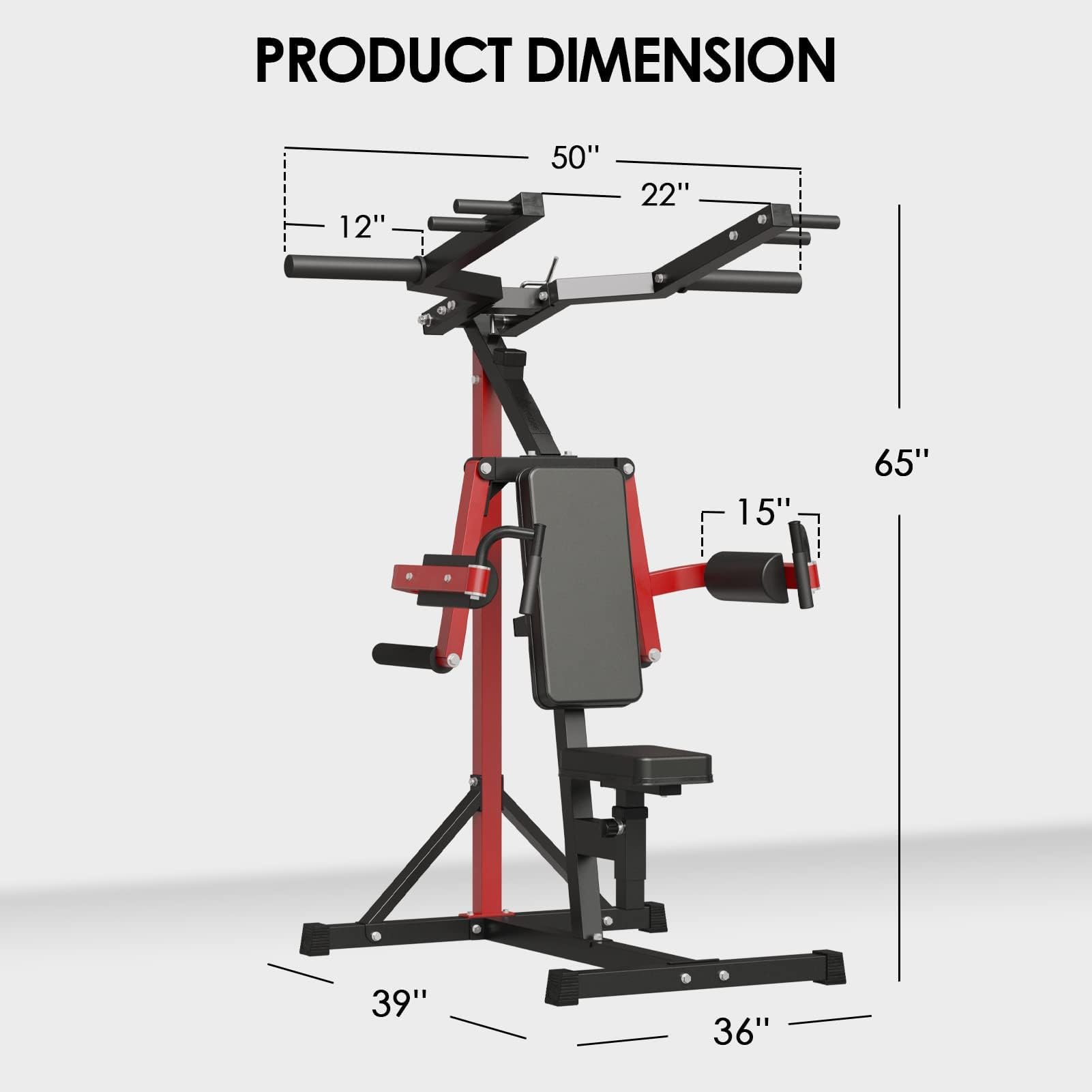 Deltoid and Shoulder Press Machine - Adjustable Lateral Raise Strength Trainer with Padded Seat & Backrest (800lb Weight Capacity) - Home Gym Equipment for Upper Body Workouts, Shoulder Toning & Strength Training