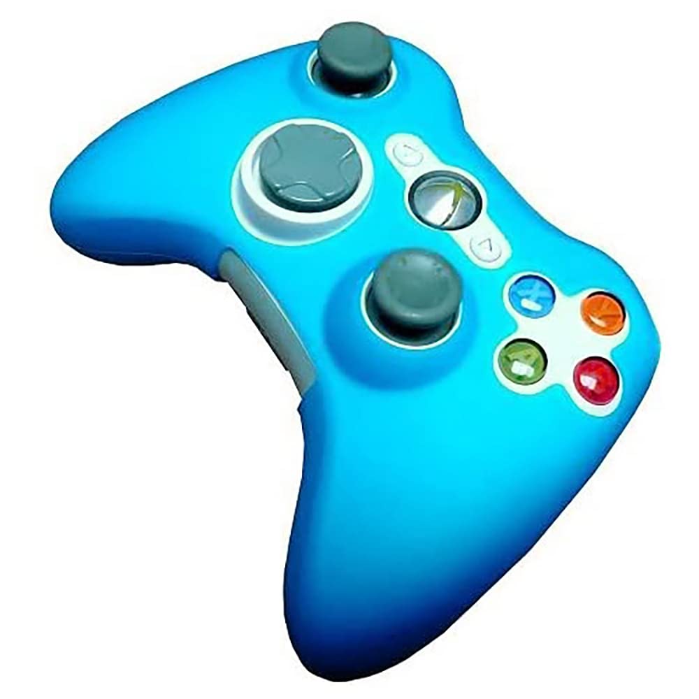 Soft Silicone Protective Skin Case Cover for Microsoft Xbox 360 Controller - Blue | Durable Grip & Shock Absorption for Enhanced Gaming Comfort