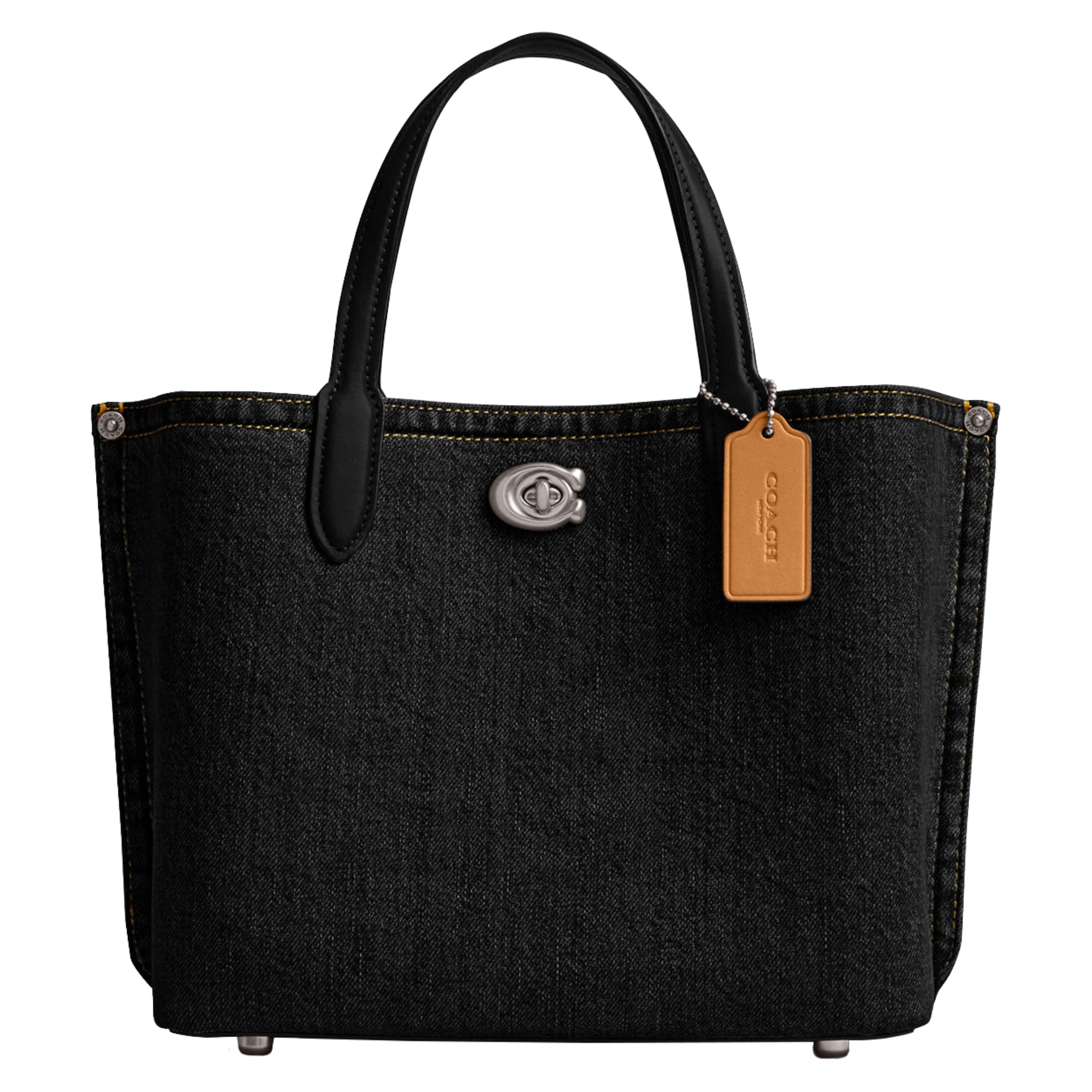 Coach Women's Denim Willow Tote 24 - Stylish Designer Handbag for Work, Travel & Everyday Use | Premium Blue Denim Shoulder Bag | Perfect Gift for Women