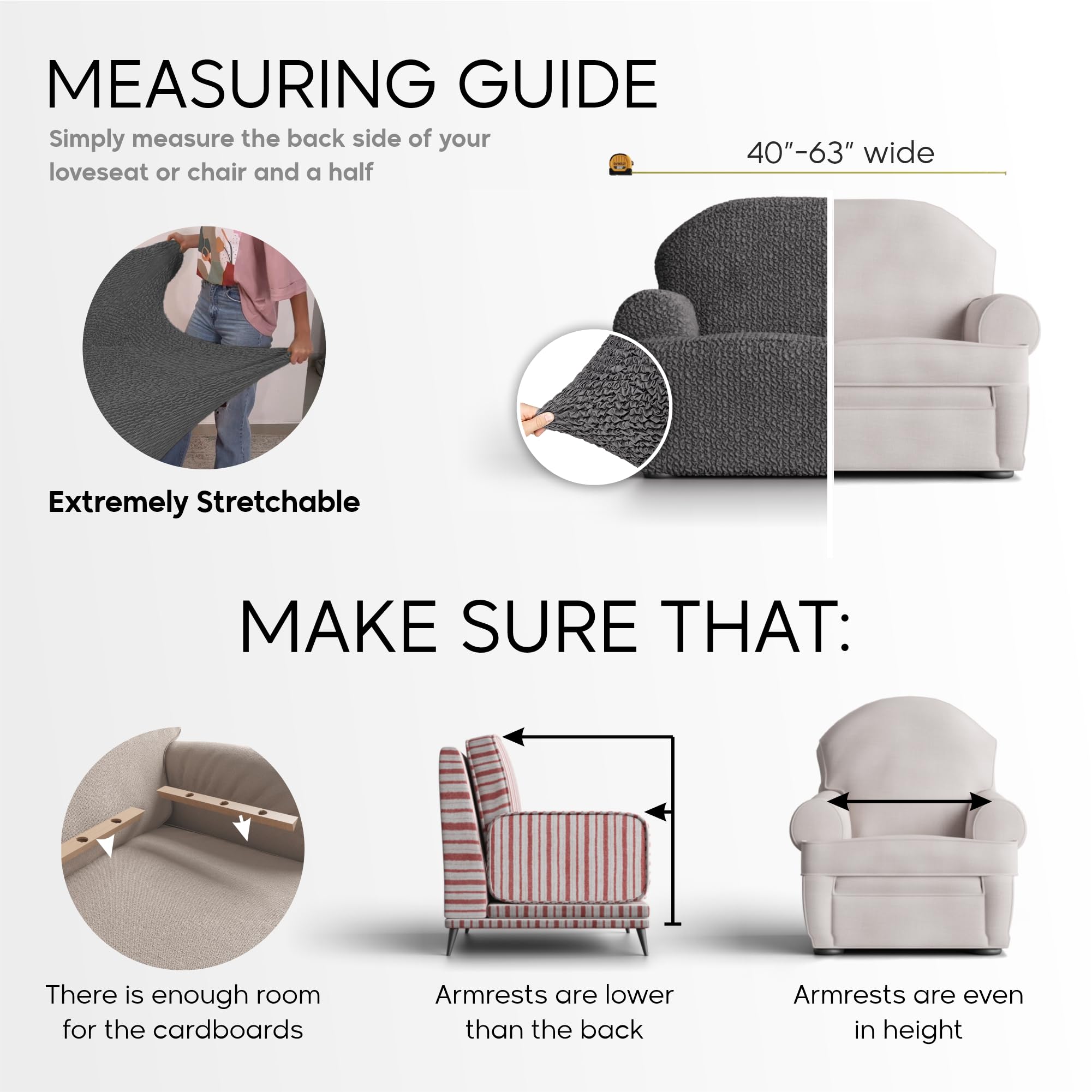 PAULATO BY GA.I.CO Stretch Velvet Loveseat Slipcover - Oversized Chair Cover & Sofa Protector for Pets - Shiny Velvet Couch Cover - Washable Slipcover for Living Room, Bedroom - Grey Velvet Furniture Protector for Cats & Dogs