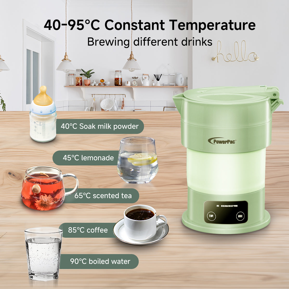Premium 110V/240V Universal Travel Kettle Jug - Foldable & Portable Electric Water Boiler for Camping, Hotels, and Road Trips (PPJ2024)