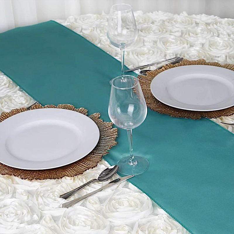 12x108 Inch Polyester Table Runner for Wedding Decorations - Elegant Dining Table Cover for Parties, Banquets, and Special Events