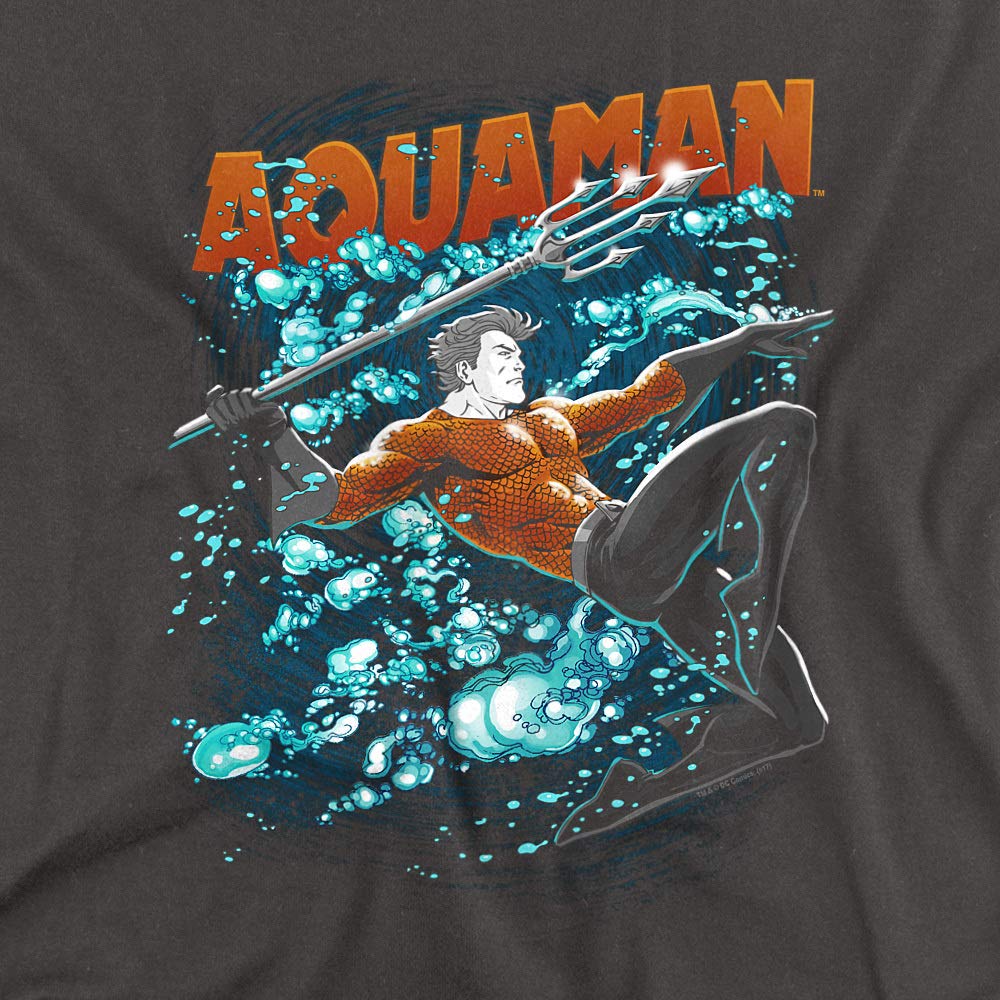 Unisex Aquaman Bubbles Graphic T-Shirt for Men & Women - Casual Superhero Tee for Comic Fans, Cosplay & Everyday Wear