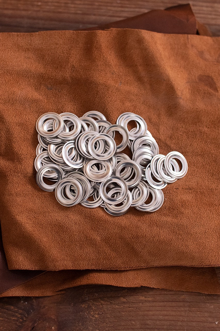 10.5mm Eyelet Ring - 0.9mm Thickness - 18.8mm Inner Diameter - Brass/Nickel Finish - Perfect for Leather Craft, Shoemaking & DIY Jewelry Making
