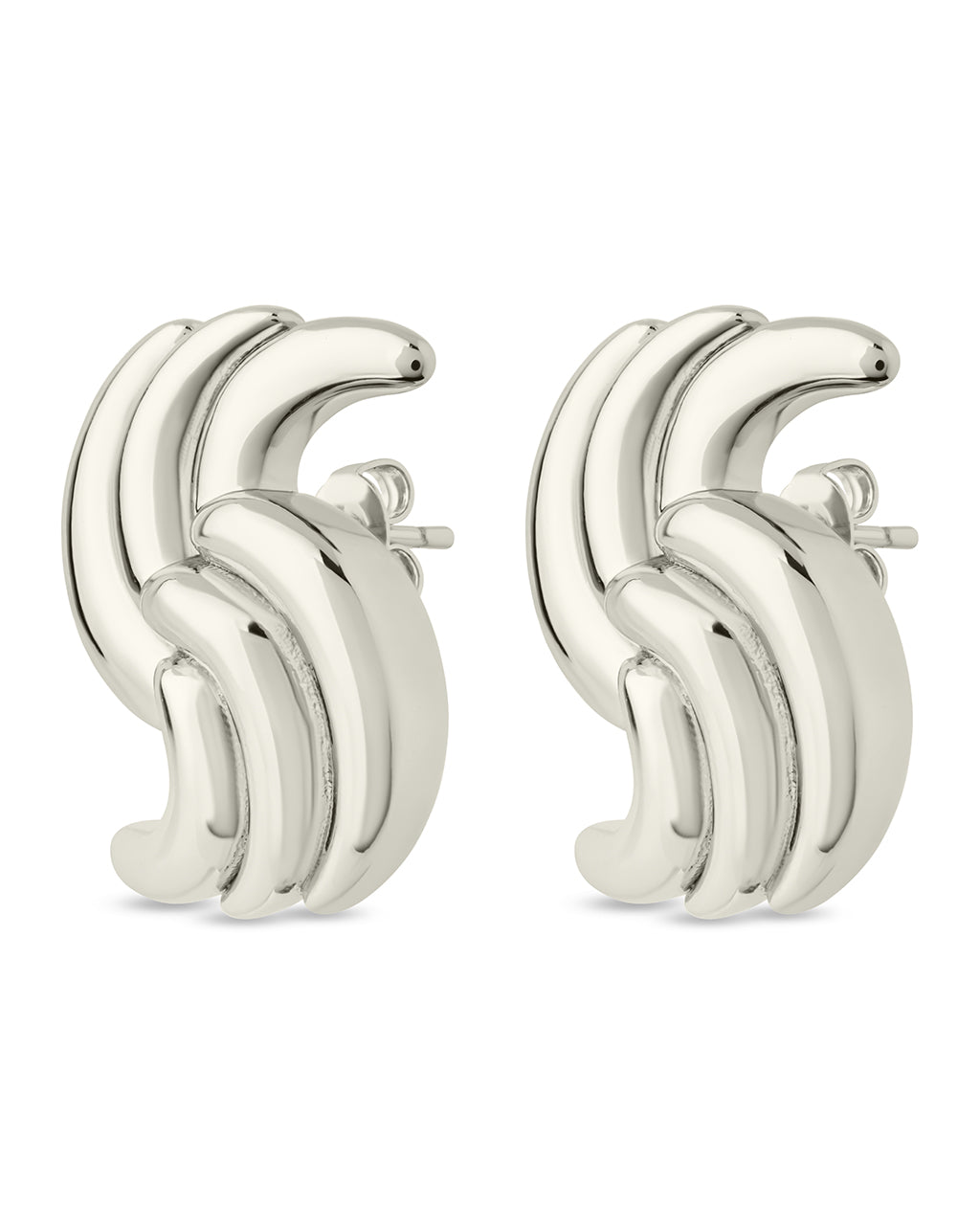 Leni Twist Statement Studs Earrings - Trendy & Unique Fashion Jewelry for Women | Perfect for Parties, Weddings & Everyday Wear