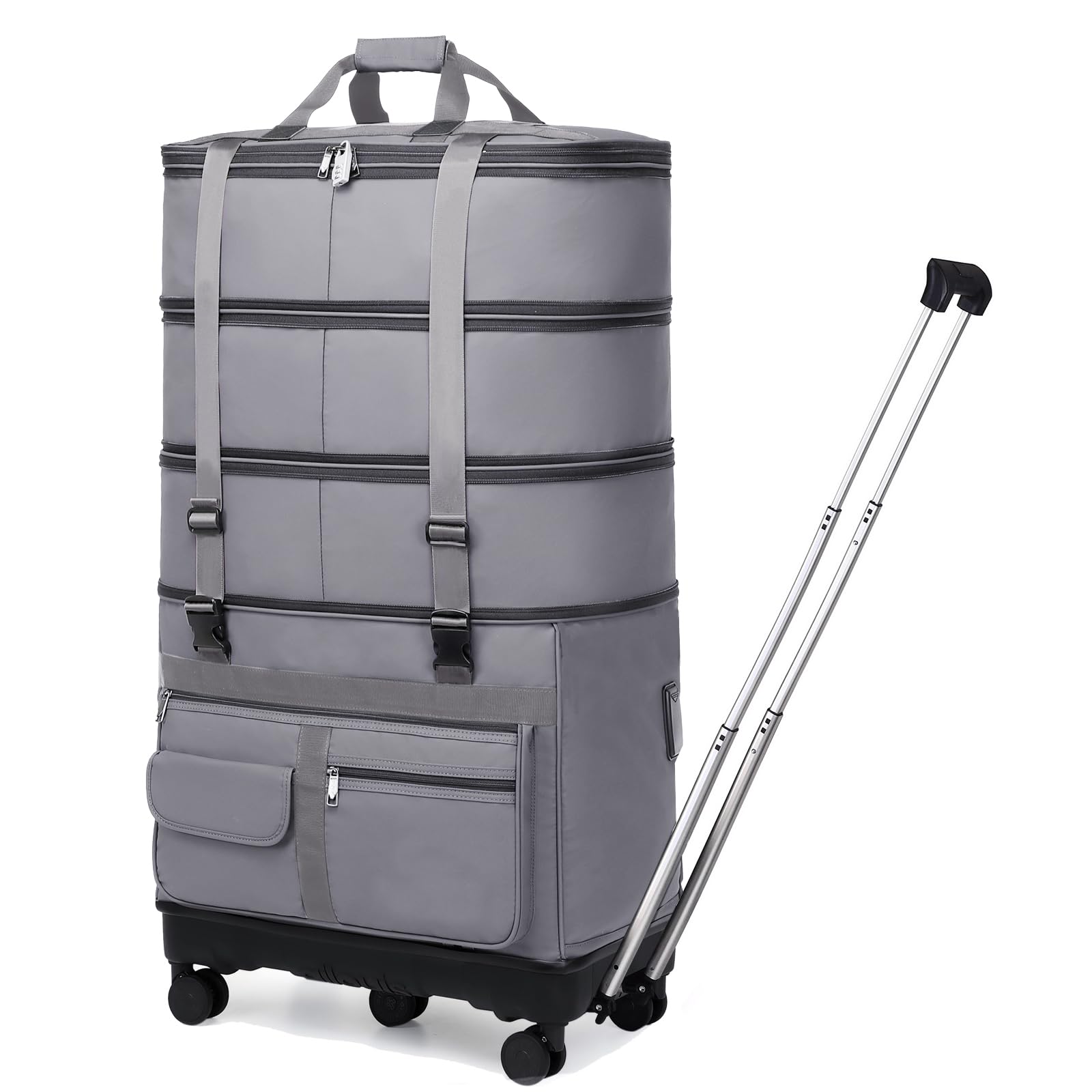 Expandable Collapsible Suitcase with Wheels & Telescoping Handle - Lightweight Foldable Luggage for Travel - Durable Rolling Duffel Bag for Men & Women - Perfect for Airplane, Business Trips & Weekend Getaways