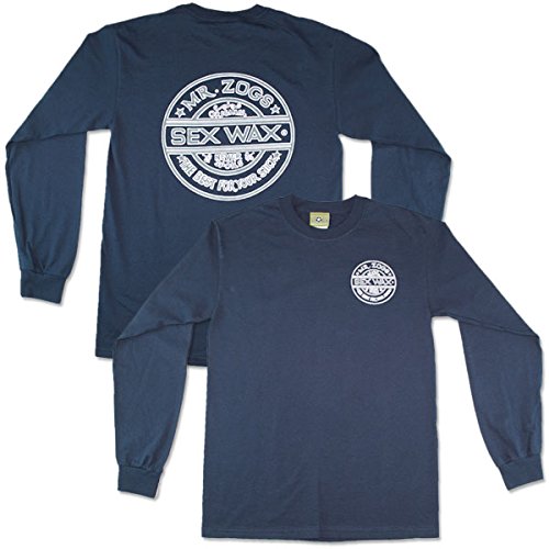 Sex Wax Men's Navy Pinstripe Long Sleeve T-Shirt - XX-Large - Surfing, Beach & Casual Wear for Men