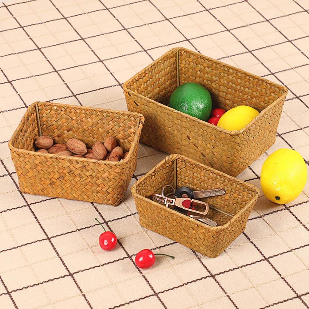 Wooden Storage Bins with Lids - Toy Organizer & Bread Baskets for Home, Office & Kids Room