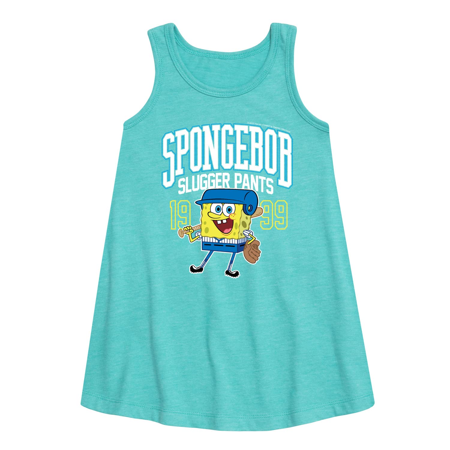 HYBRID APPAREL Spongebob Squarepants Toddler & Youth Girls A-line Dress | Cartoon Character Costume for Halloween, Cosplay & Birthday Parties
