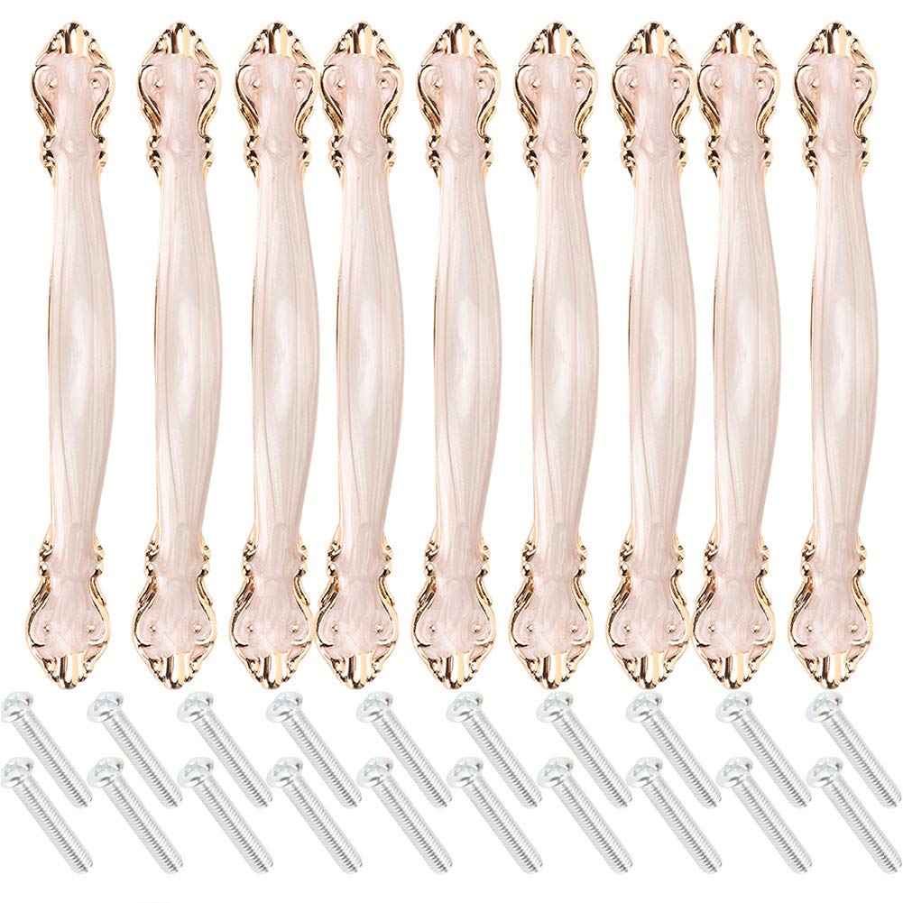 96mm Cabinet Handles 10-Pack - Vintage Metal Drawer Pulls for Home Office, Closet & Wardrobe - Durable Hardware Handles for Kitchen Cabinets, Dressers & Furniture DIY Projects