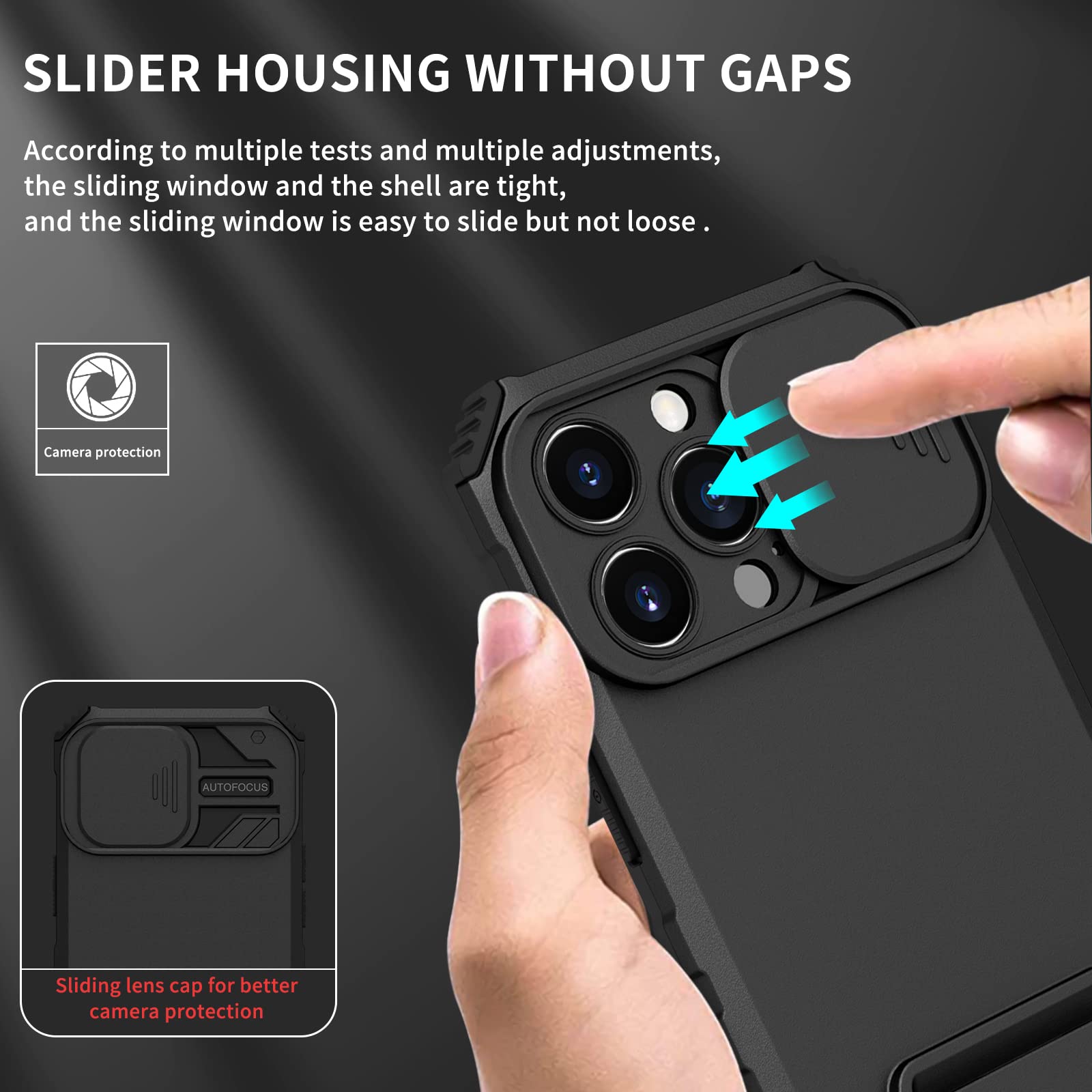 Joie & Joho Slide Lens Camera Cover Case for iPhone 13 Pro Max 6.7