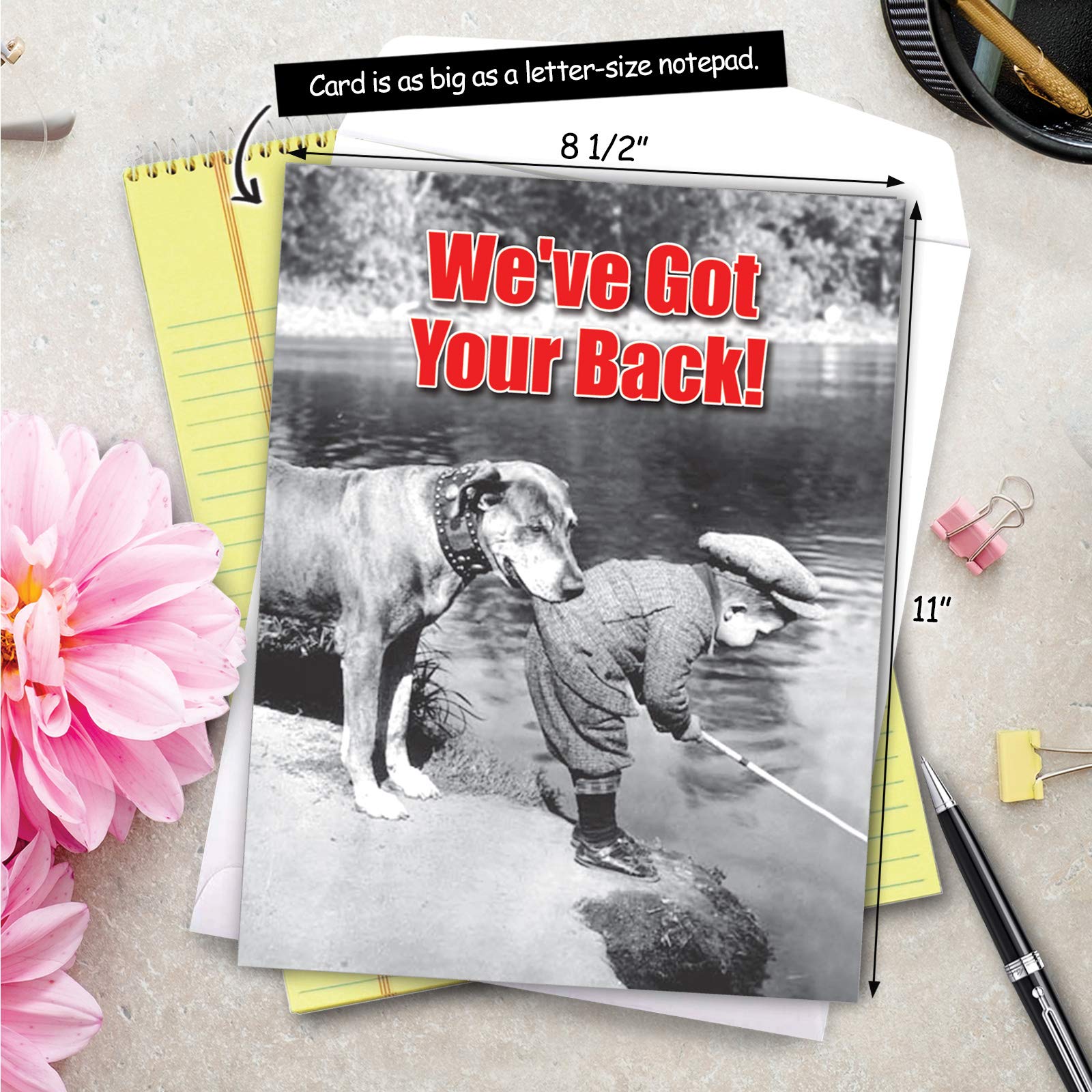 Funny Friendship Card - Large 8.5 x 11 Inch Encouragement Greeting Card with Envelope (1 Pack) - Perfect for Birthdays, Anniversaries & Special Occasions - J6342FRG-US