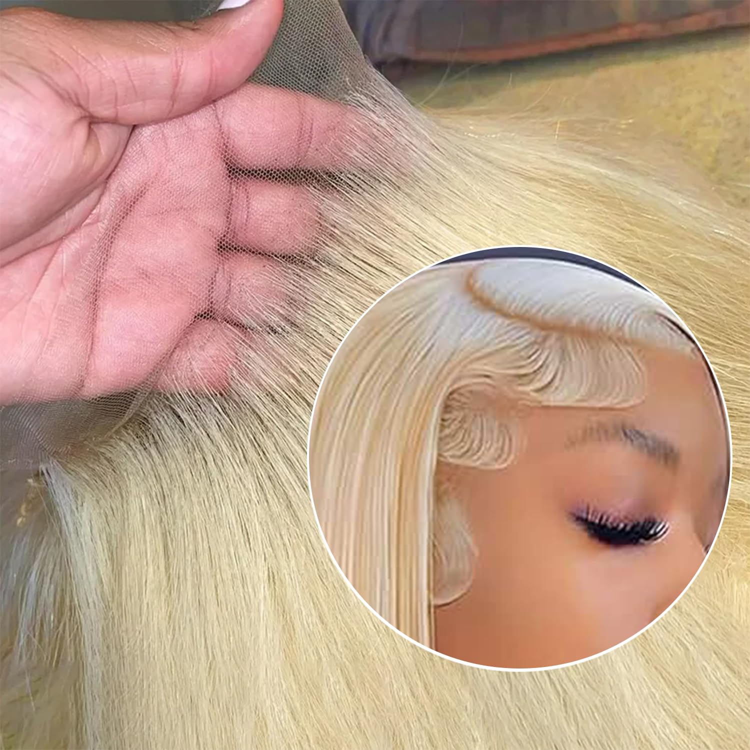 Besteffie 613 Blonde Lace Front Wigs Human Hair 32 Inch - 13x4 Straight Blonde Wigs with Pre Plucked Hairline & Glueless Design - 180% Density Brazilian Virgin Hair for Daily Wear, Cosplay, and Special Occasions