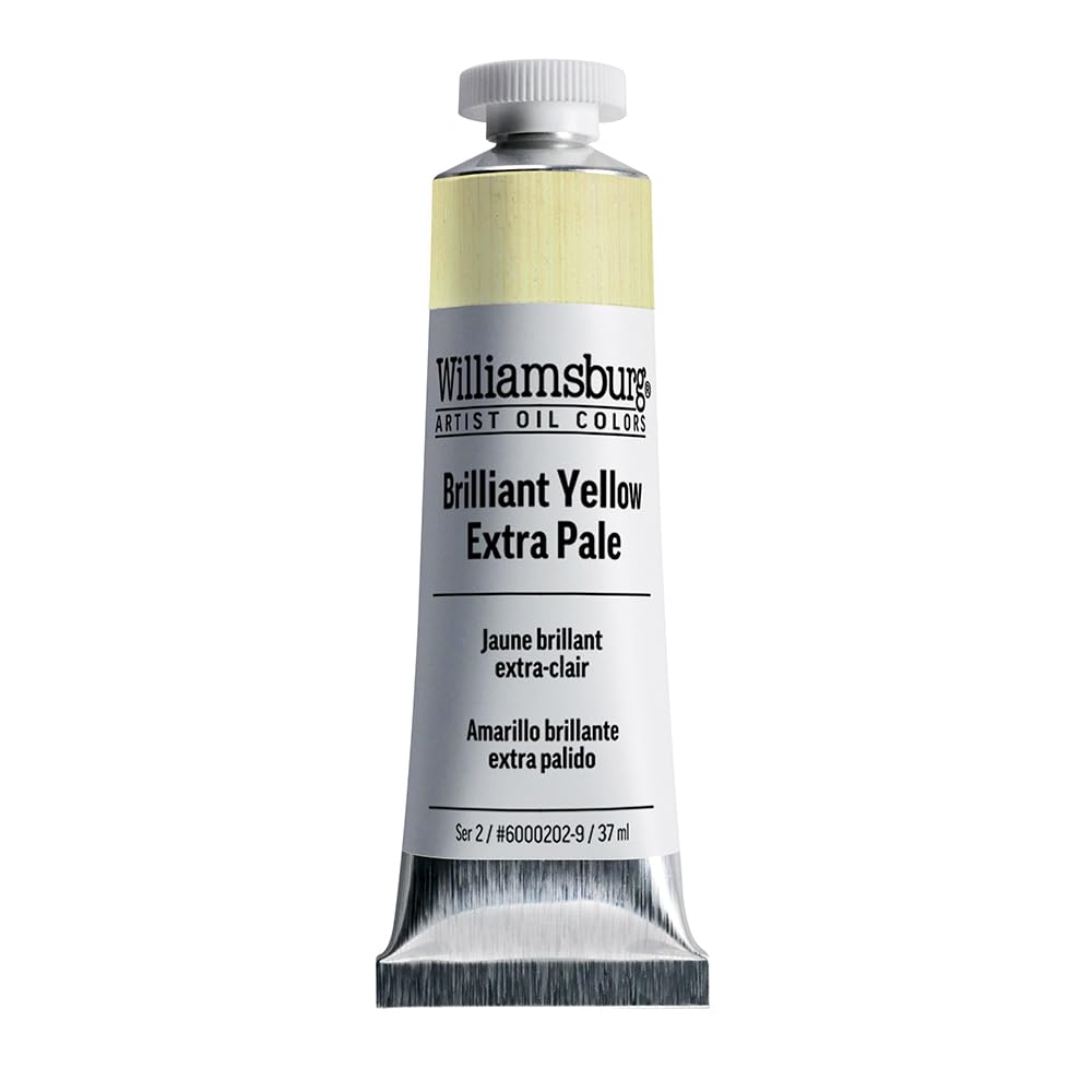 GOLDEN Williamsburg Artist Oil Colors - Brilliant Yellow Extra Pale (37ml Tube) | Professional Opaque Oil Paint for Canvas Painting & Fine Art