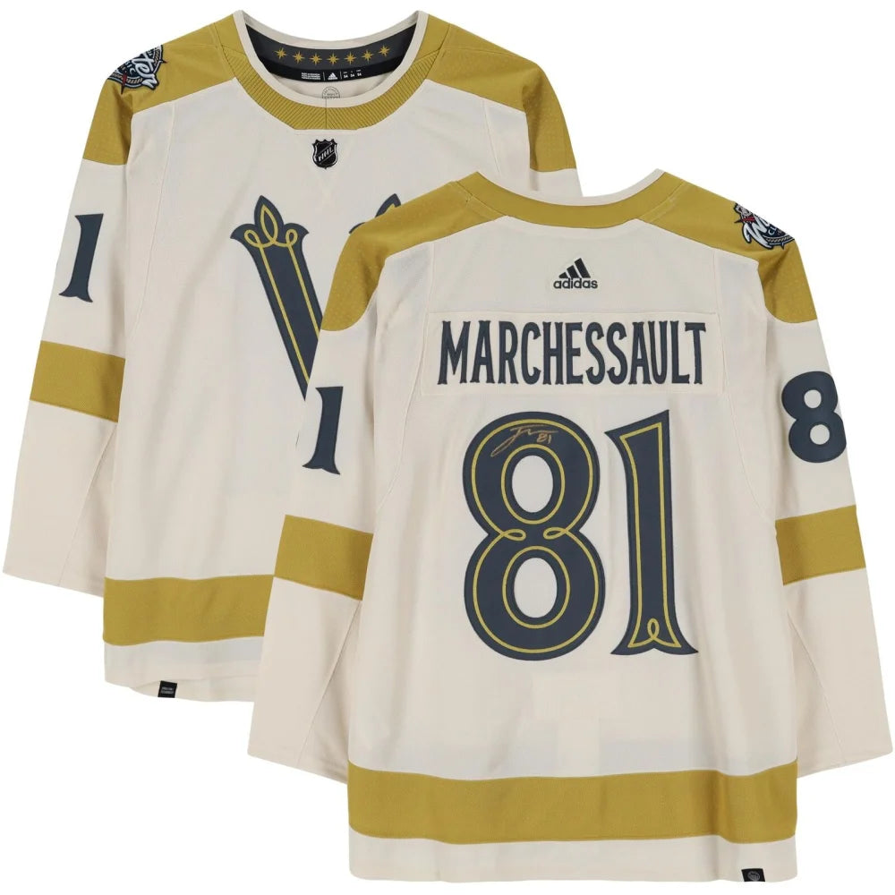 Jonathan Marchessault Autographed Vegas Golden Knights 2024 Winter Classic Jersey with JSA COA - Signed Hockey Memorabilia for Collectors & Fans - Perfect for Display, Gifts, and Sports Memorabilia Collections