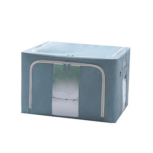 WOCOYO Foldable Storage Bins with Lids & Handles - 1 Pack Linen Fabric Storage Boxes for Organizing Toys, Clothes, Books & Home Essentials | Perfect for Closet, Nursery & Office Organization