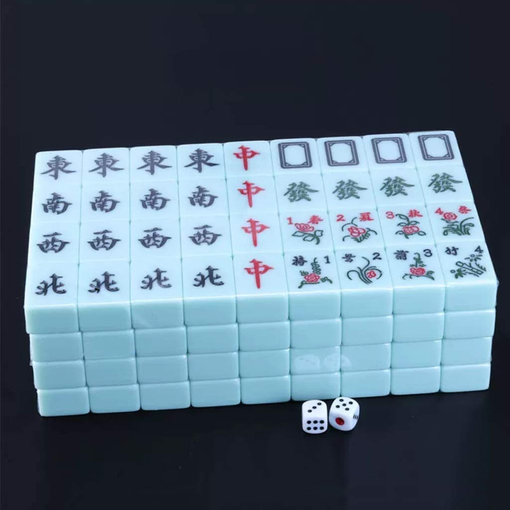 Premium Magnetic Chinese Mahjong Set - 144 Traditional Tiles for Mahjong Machine & Hand Play | Green 42mm Size | Perfect for Family Game Nights, Parties & Cultural Entertainment