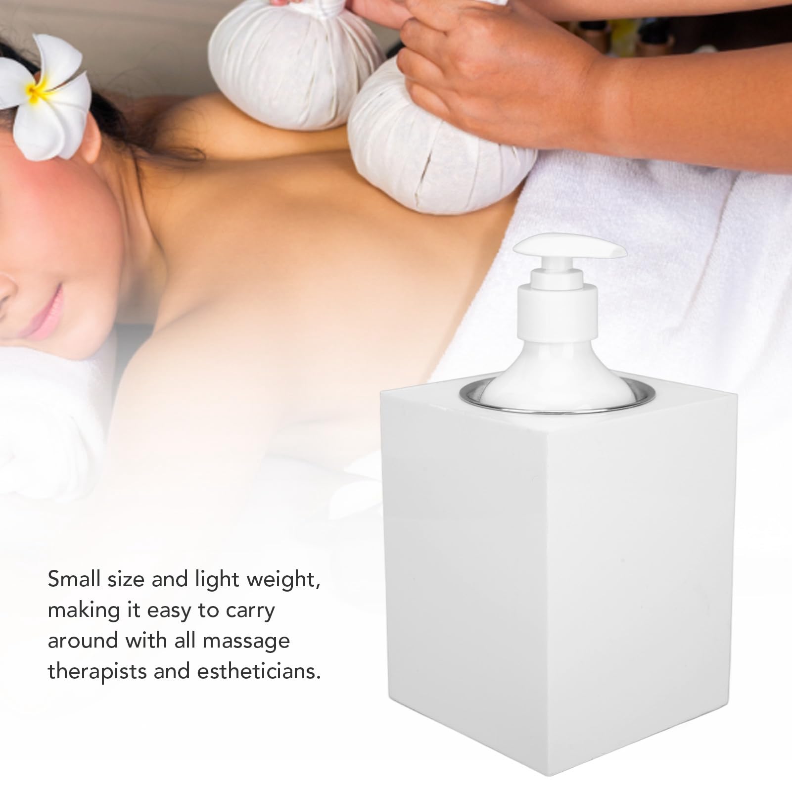 Portable Massage Oil Warmer with Temperature Control & Oil Dispenser - Essential Lotion Heater for Home, Salon & Spa - Perfect for Relaxation & Professional Massage Therapy (US Plug)