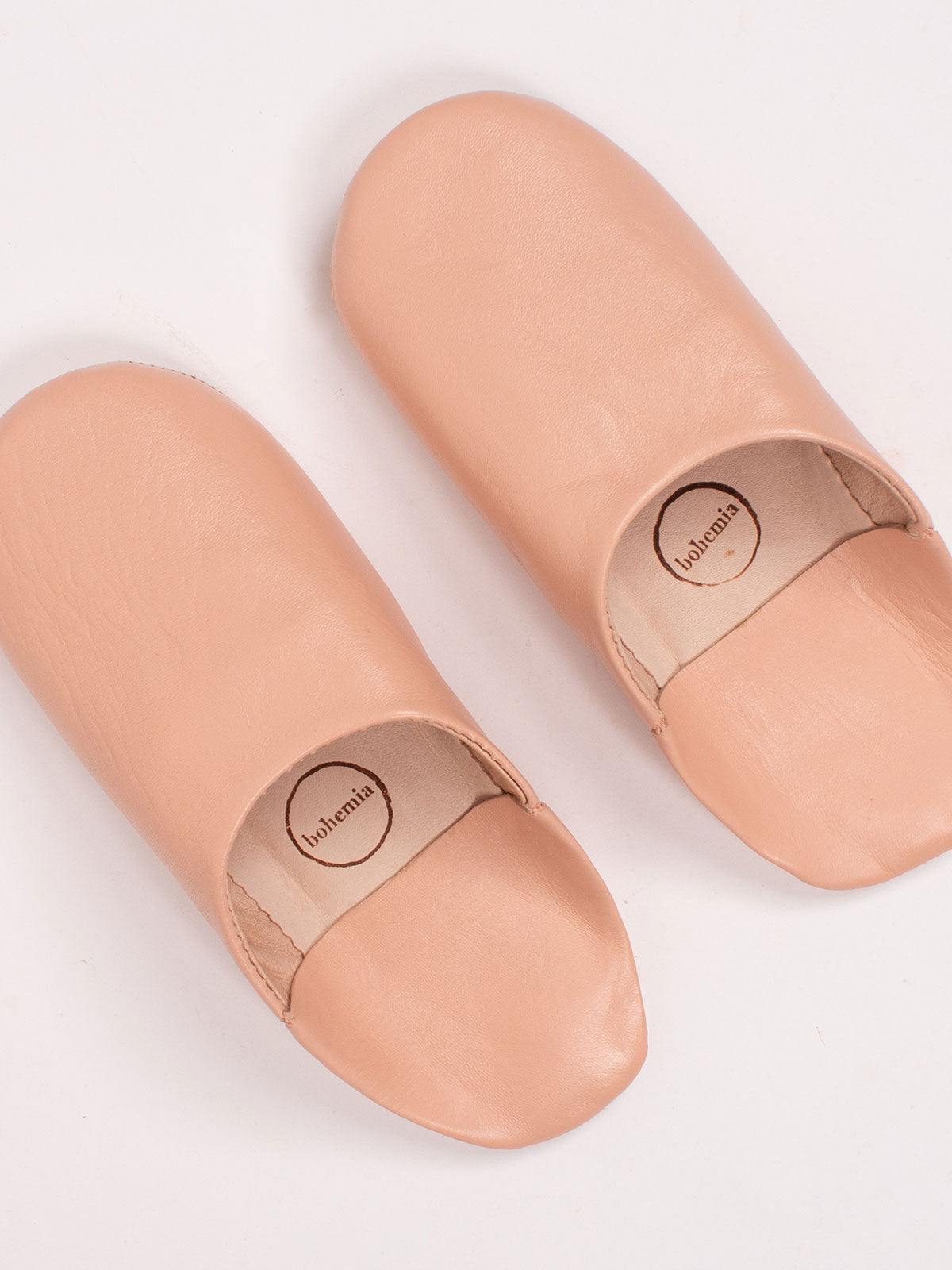 Moroccan Babouche Slippers - Soft Ballet Pink Leather House Shoes for Women | Comfortable Indoor & Outdoor Slides for Home, Spa, and Lounging