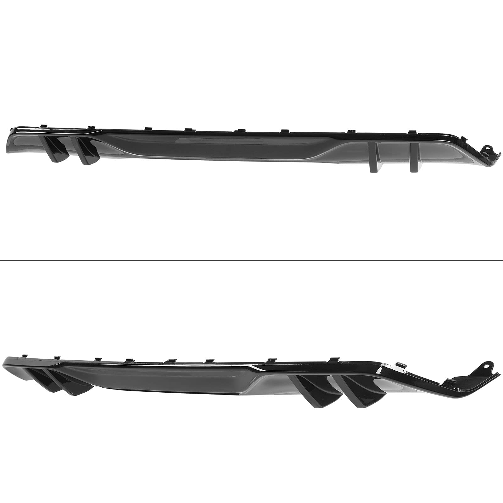 IKON MOTORSPORTS 2PCS Rear Splitter Aprons & Bumper Diffuser for 2019-2023 BMW G05 X5 M Sport | ABS Plastic MP Style Gloss Black Body Kit | Enhances Aerodynamics & Sporty Look for Street & Track Performance