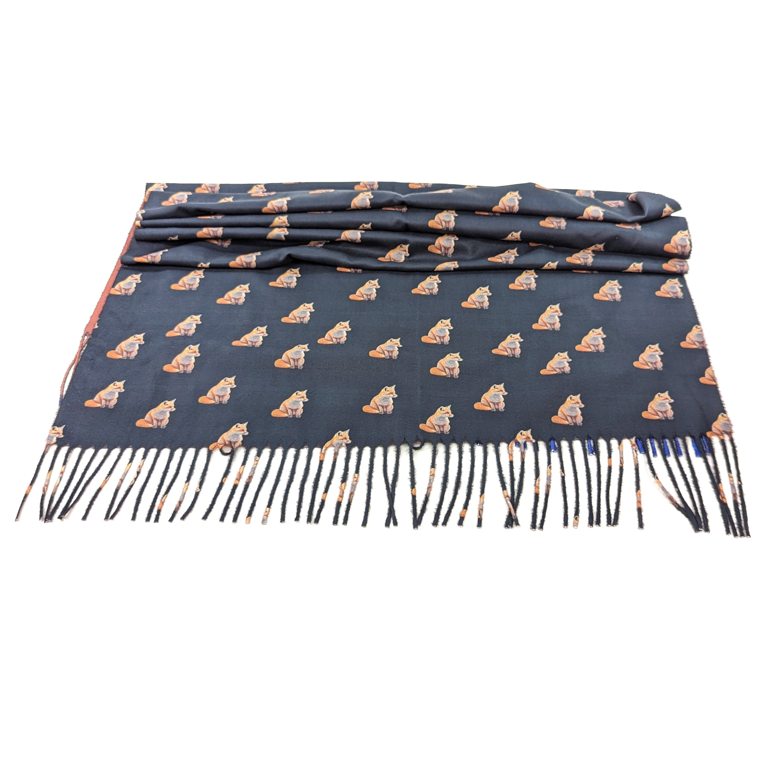 Midnight Fox Pashmina Style Scarf - Premium Soft Cashmere Blend Shawl Wrap for Women | Exclusive Designer Pattern | Perfect for Evening Events, Weddings & Winter Fashion