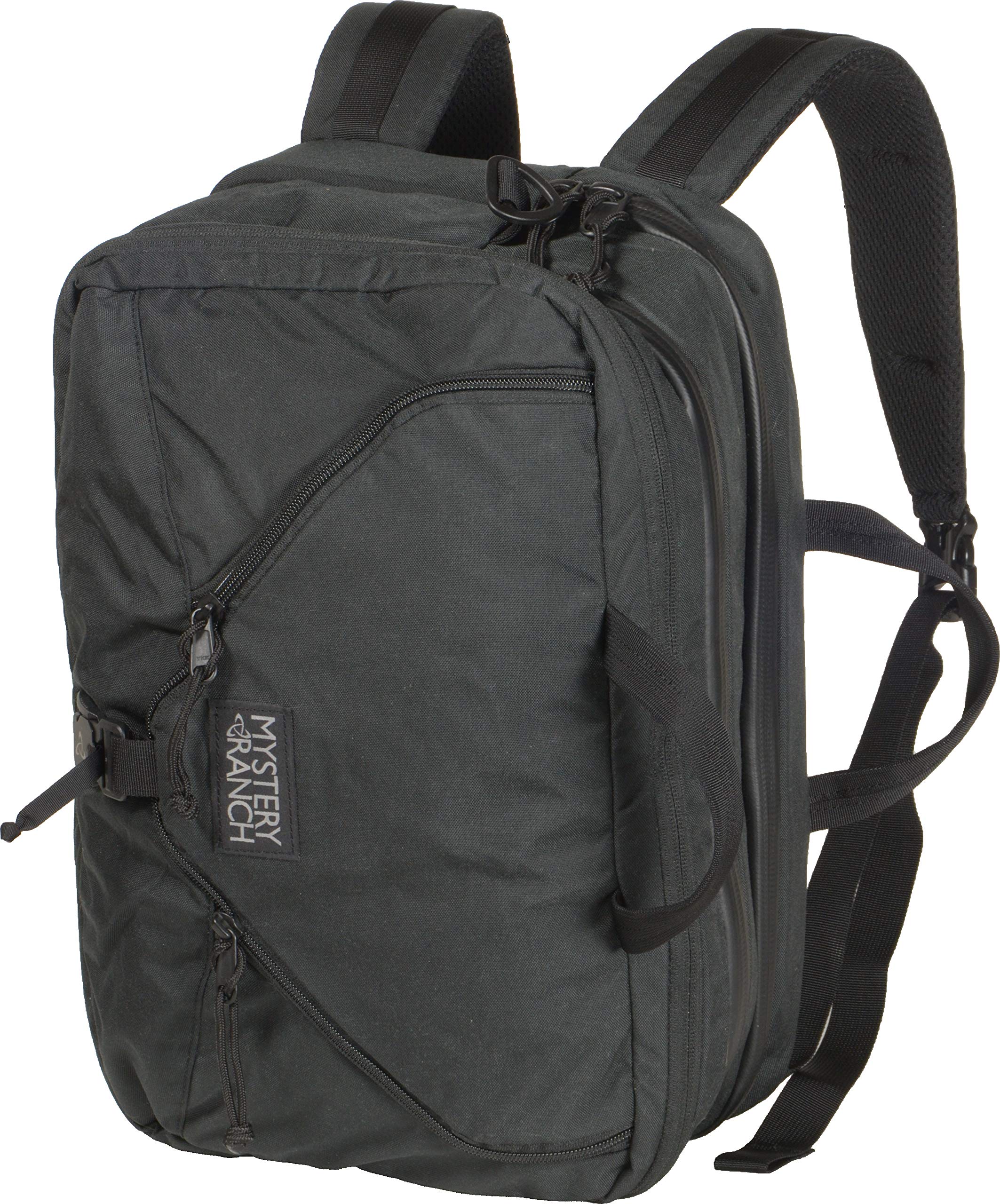 Mystery Ranch 3-Way Convertible Briefcase - Tote, Backpack & Shoulder Bag in Black | 22L Capacity | Perfect for Work, Travel & Daily Commute