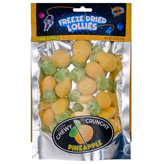 Freeze Dried Pineapple Candy - Heebie Jeebies Sweet & Tangy Tropical Treat (60g) | Perfect for Snacking, Baking & Party Favors