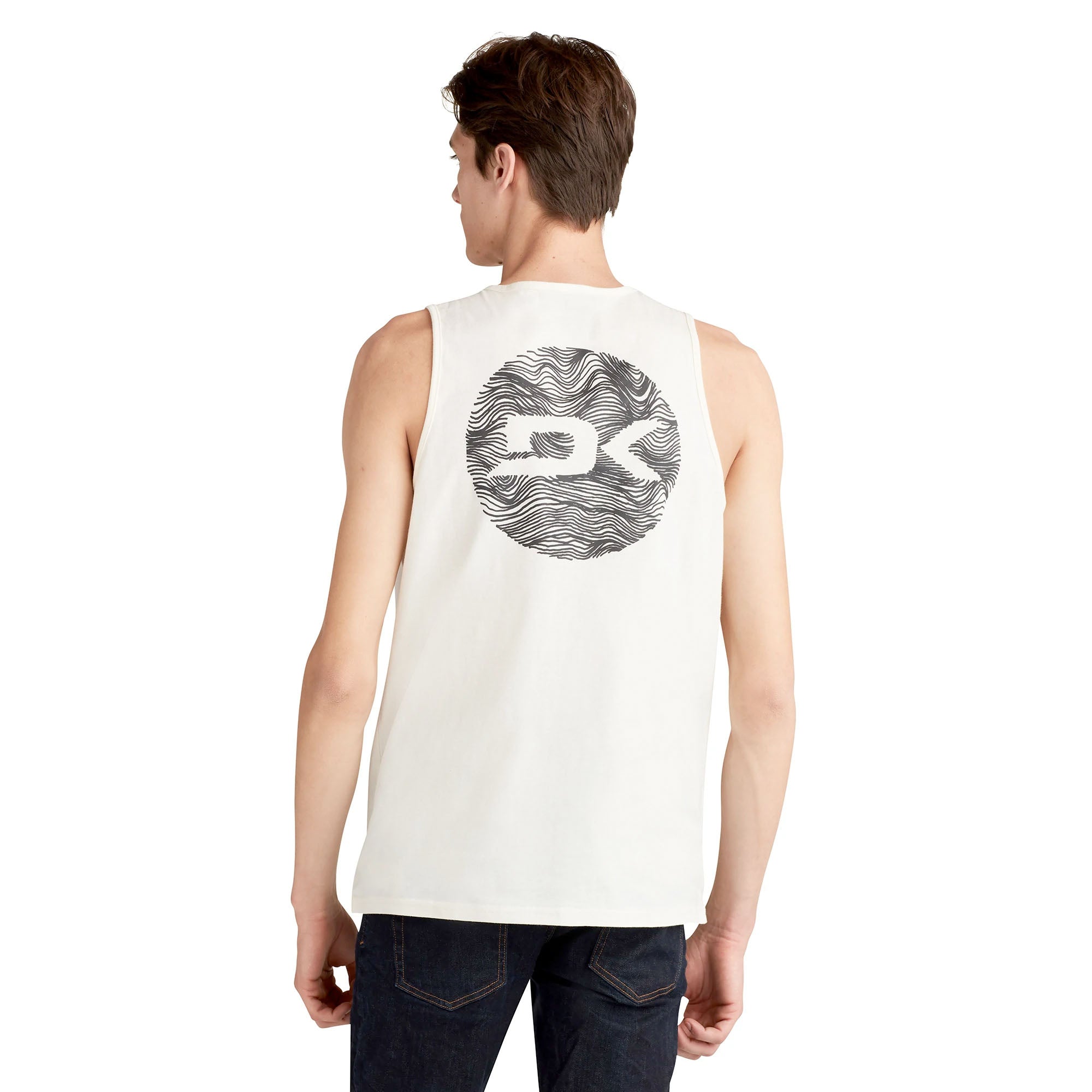 Dakine Global Waves Men's Tank Top - Breathable Quick-Dry Athletic Shirt for Surfing, Gym & Summer Outdoor Activities - White