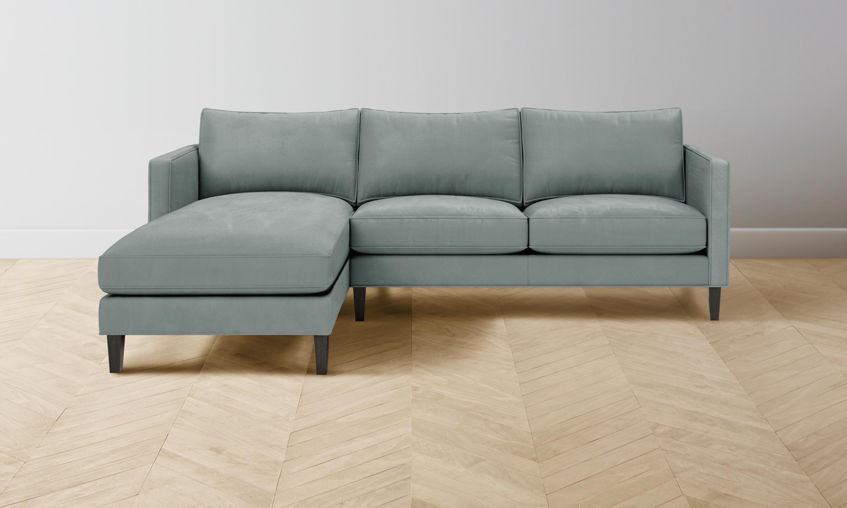 Premium Crosby Sectional Sofa - Genuine Nubuck Leather Upholstery, Modern L-Shaped Couch for Living Room, Family Room & Home Theater Comfort